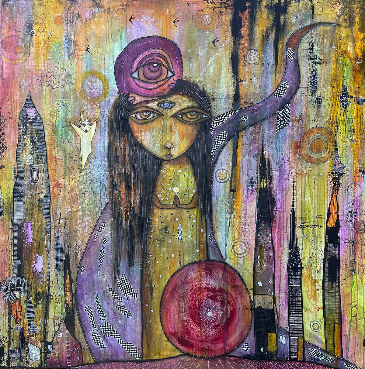 Fine Art on canvas &quot;The long road to finding me&quot;