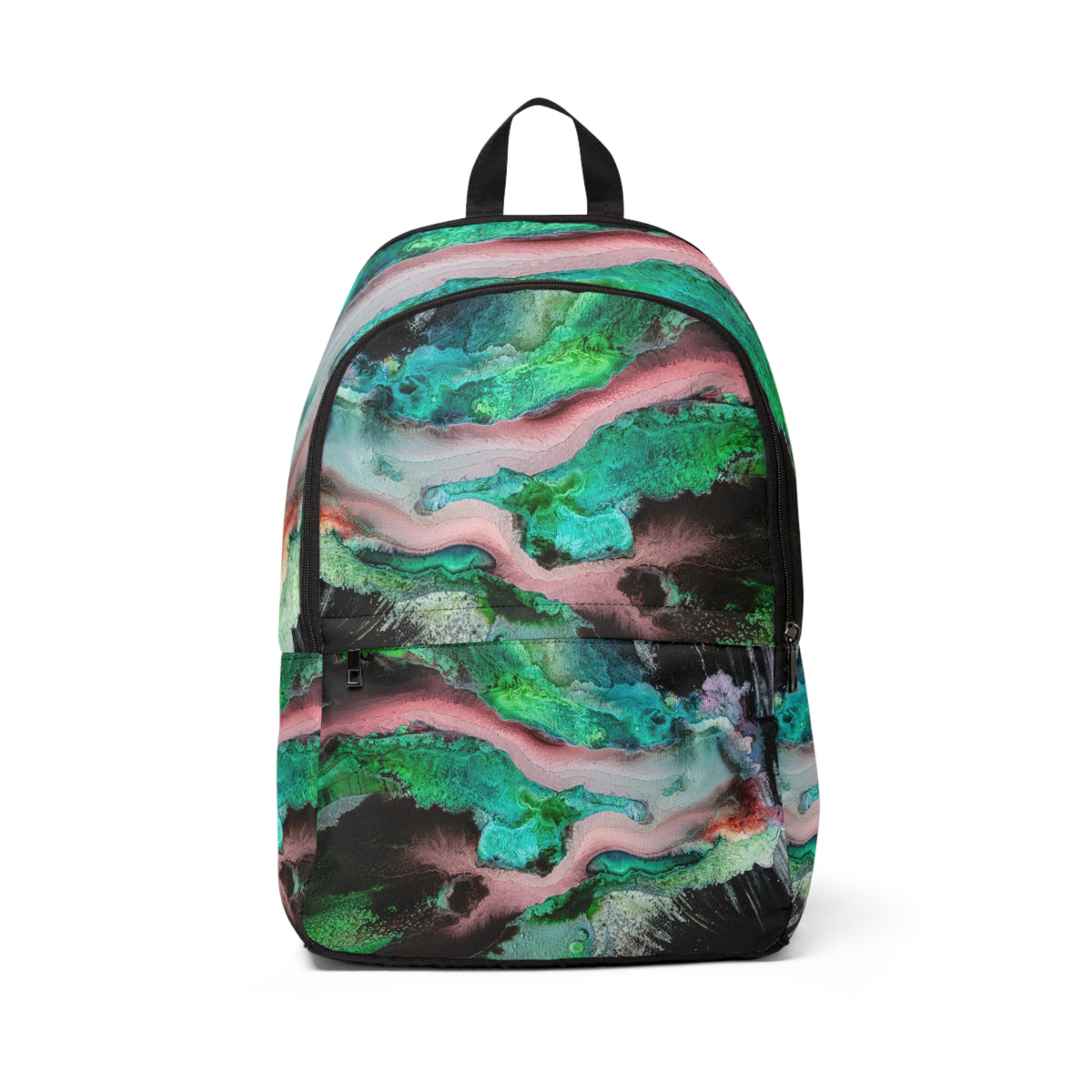 Abstract Organic Art Backpack &quot;Organic in Blue&quot;
