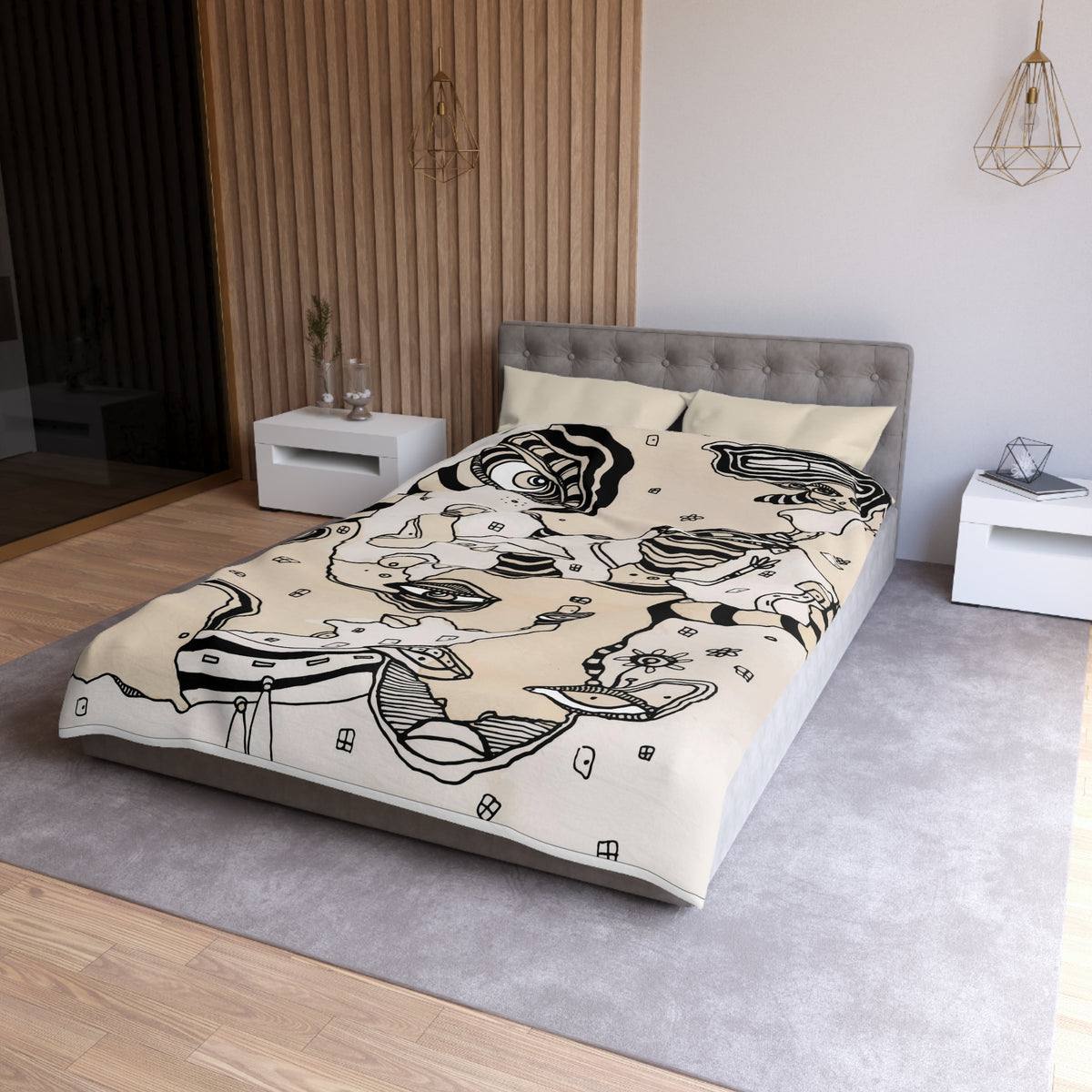 Duvet Cover Eclectic Coffee Stained Gothic Art &quot;Stained01&quot;