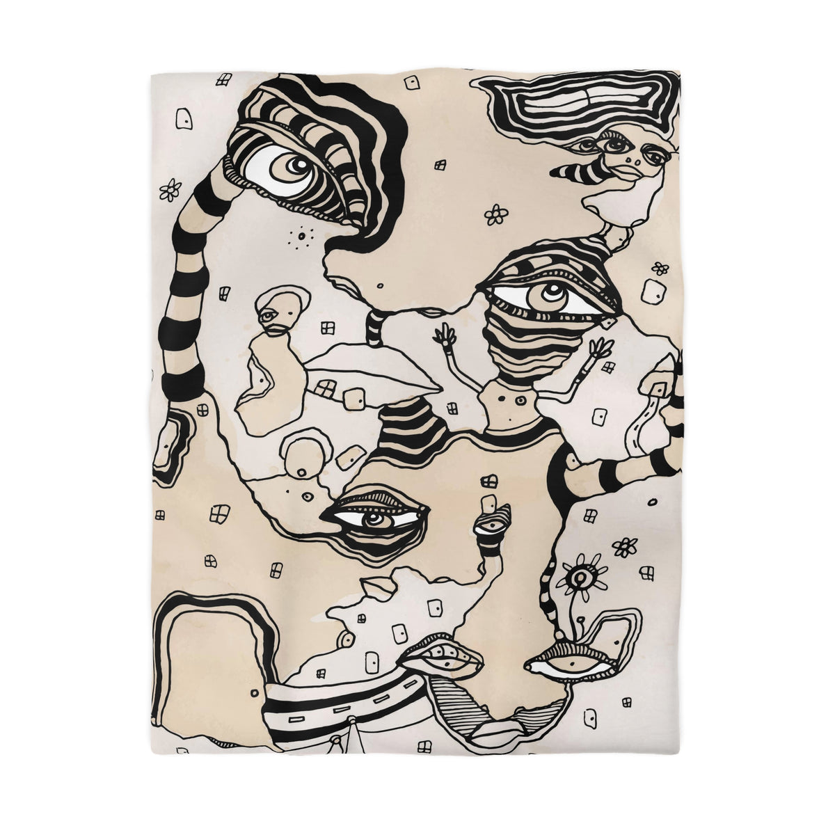 Duvet Cover Eclectic Coffee Stained Gothic Art &quot;Stained01&quot;