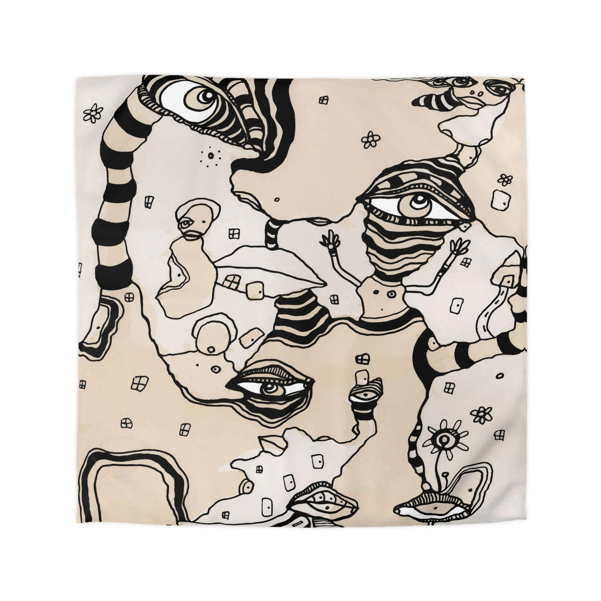 Duvet Cover Eclectic Coffee Stained Gothic Art &quot;Stained01&quot;