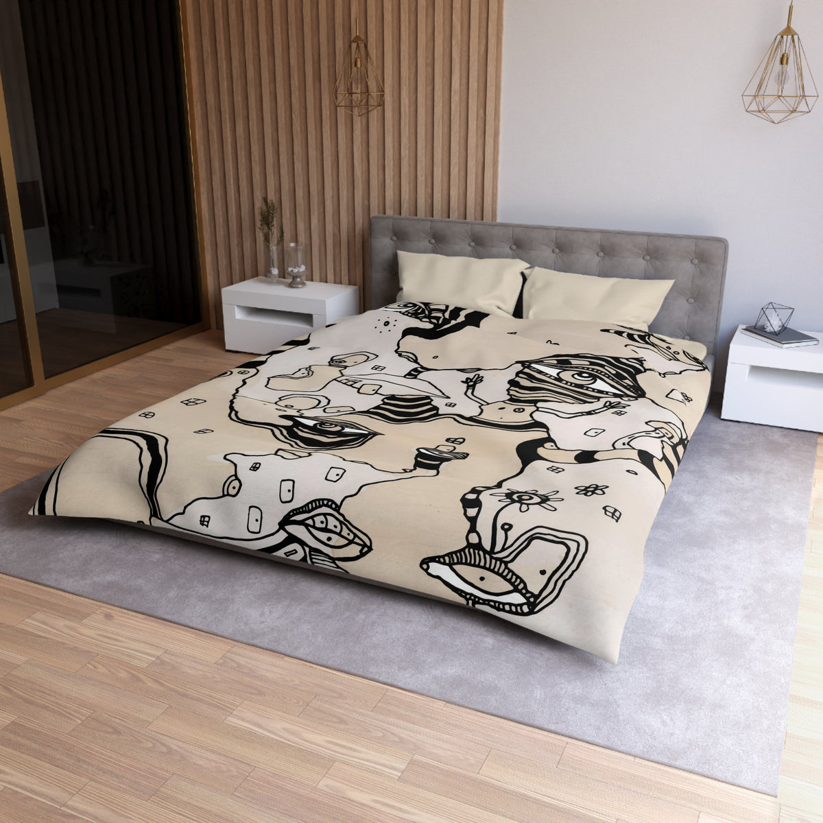 Duvet Cover Eclectic Coffee Stained Gothic Art &quot;Stained01&quot;