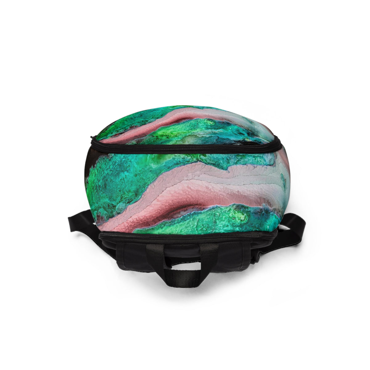 Abstract Organic Art Backpack &quot;Organic in Blue&quot;