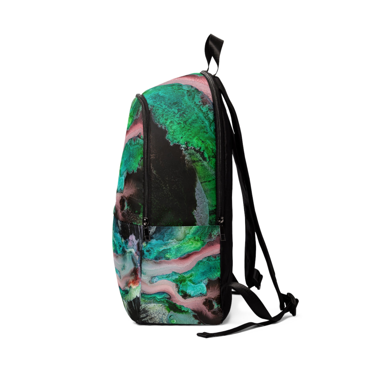 Abstract Organic Art Backpack &quot;Organic in Blue&quot;
