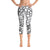 Abstract Capri leggings, Workout Pants 'BW Bubbles'