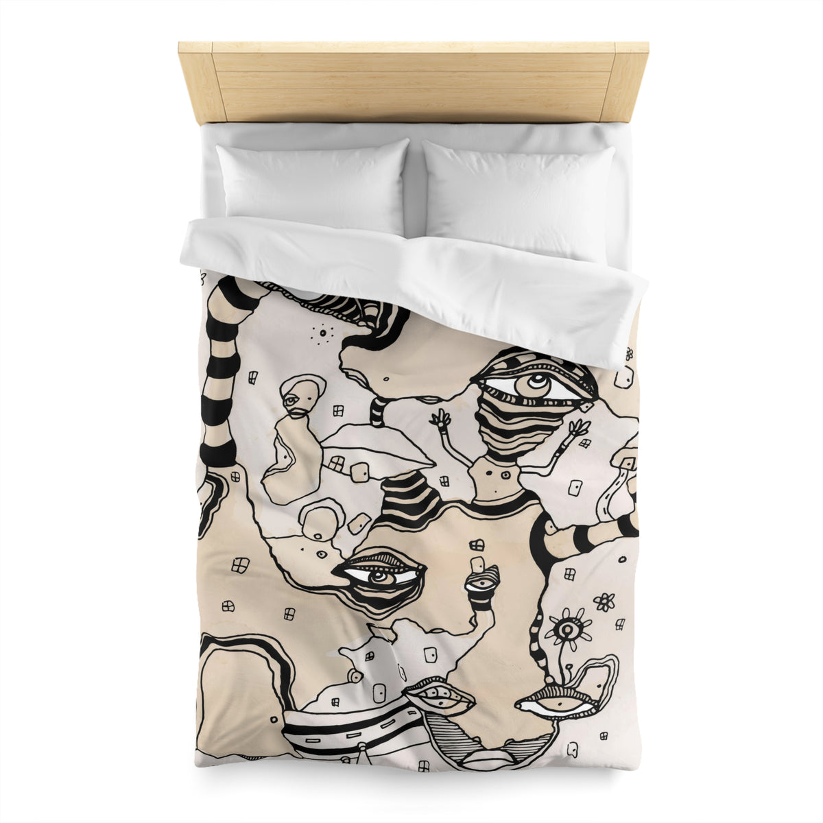 Duvet Cover Eclectic Coffee Stained Gothic Art &quot;Stained01&quot;