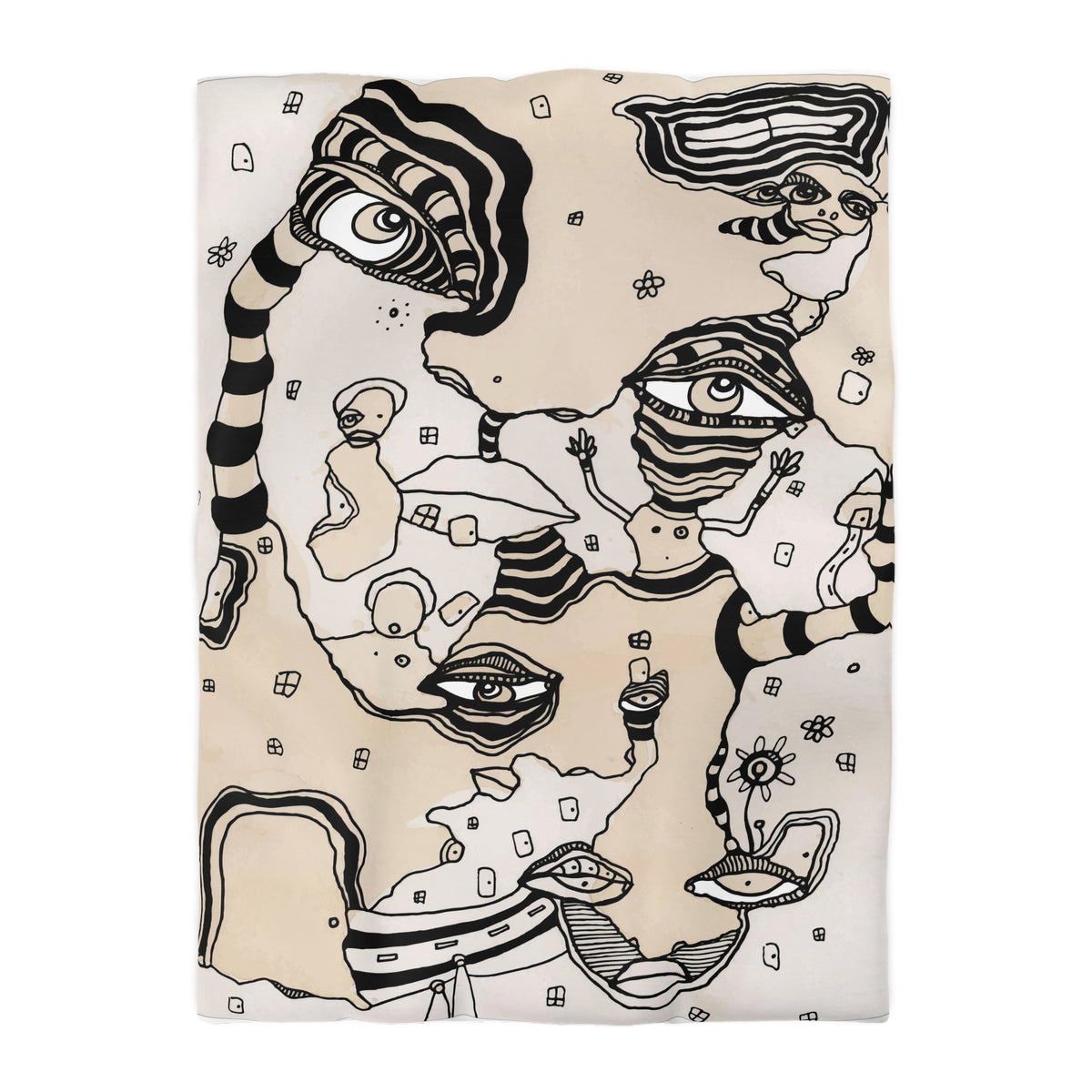 Duvet Cover Eclectic Coffee Stained Gothic Art &quot;Stained01&quot;