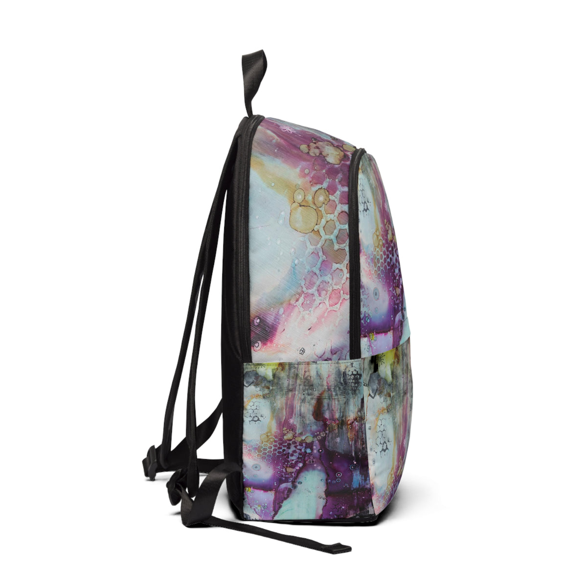Colorful Abstract Art Backpack &quot;Purple Abyss&quot;