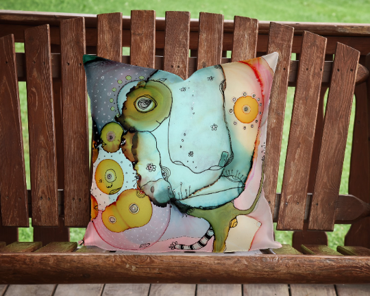 Outdoor Pillow Cushion "Dance With Me"