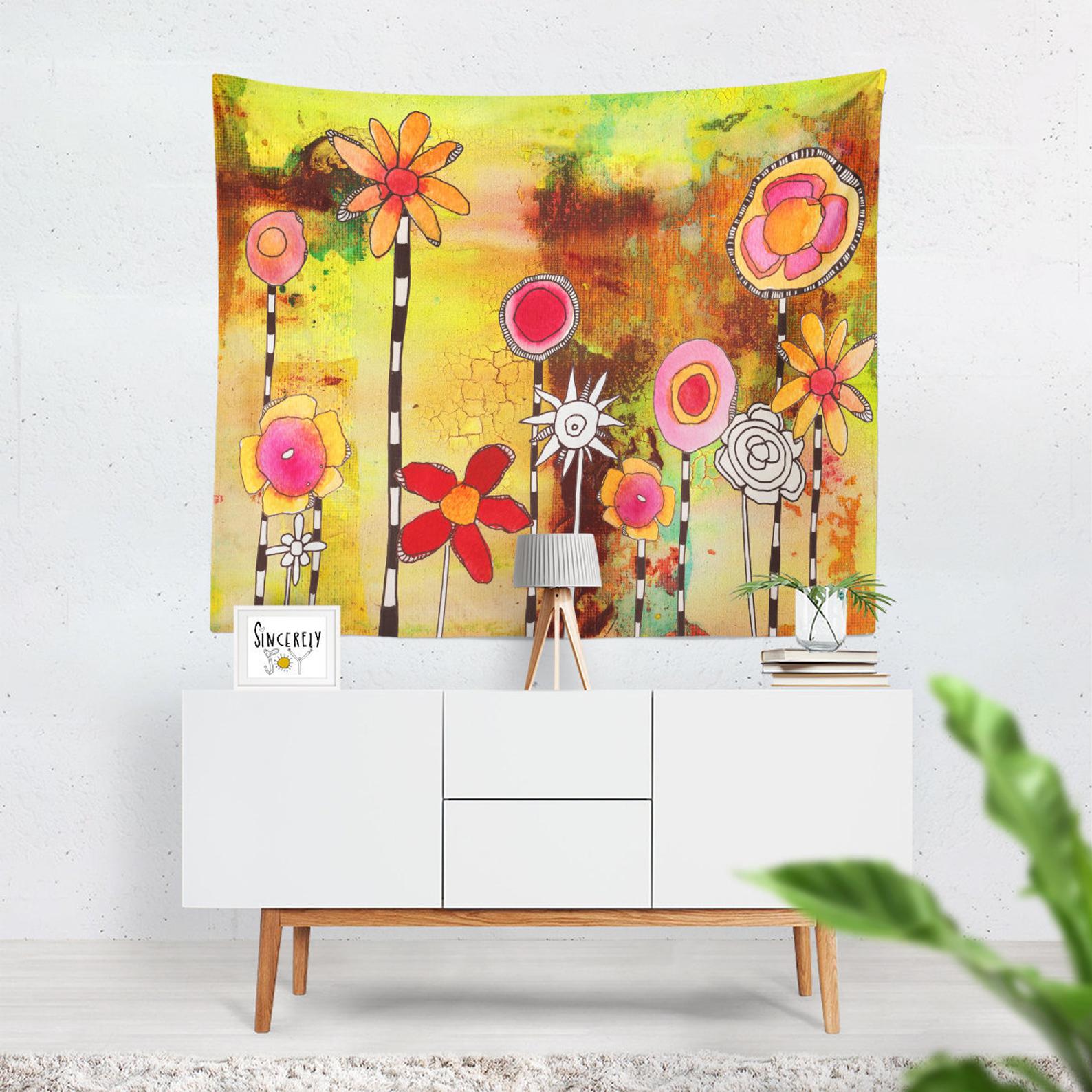 Wall Art Tapestry 'Garden Party'