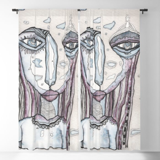 Window Curtains "In Her Dreams"