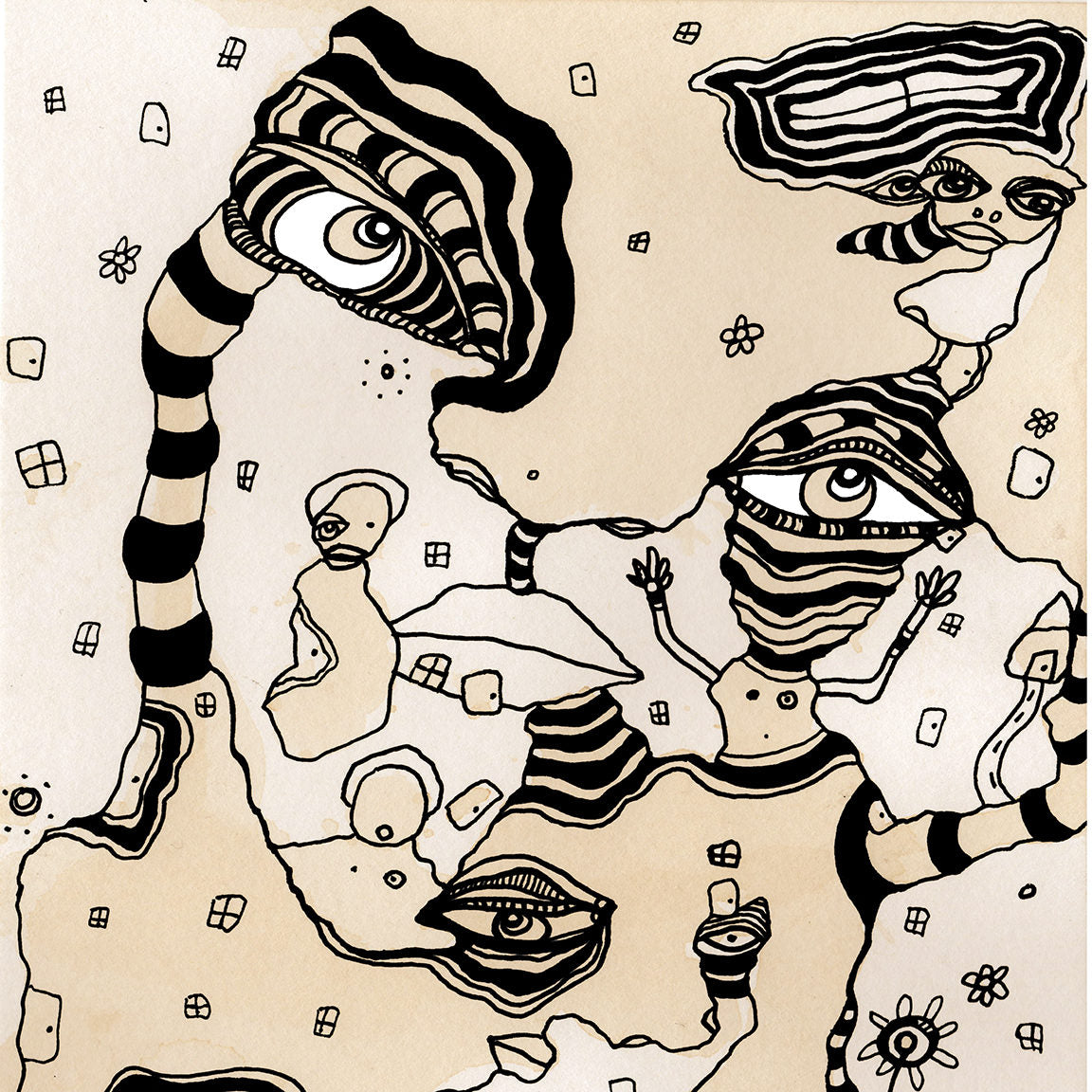 Fleece top WASHABLE Pet Bed for your dog or cat with colorful &#39;Stained 01&#39; Artwork