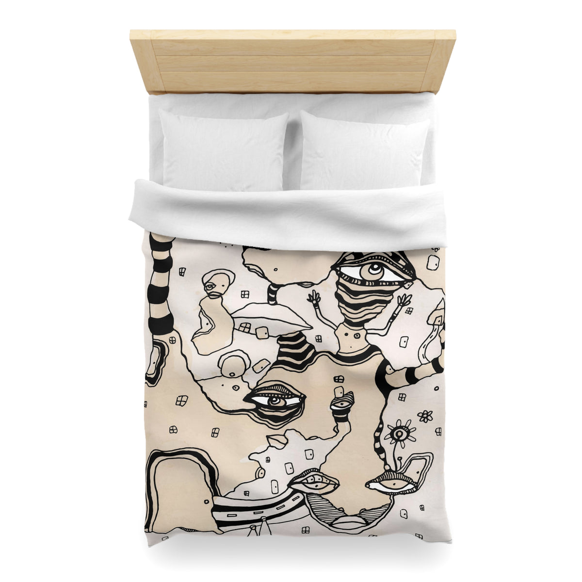 Duvet Cover Eclectic Coffee Stained Gothic Art &quot;Stained01&quot;