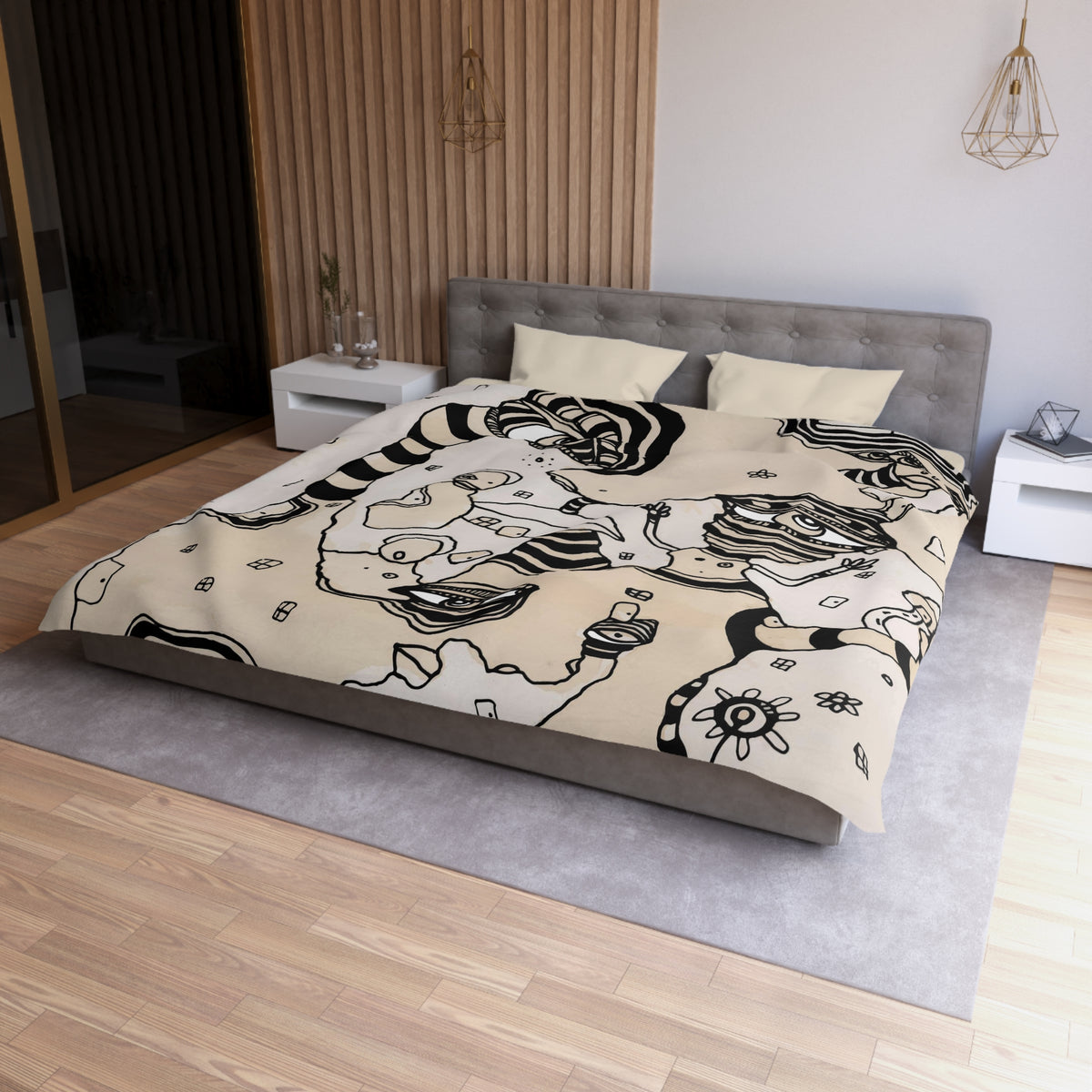 Duvet Cover Eclectic Coffee Stained Gothic Art &quot;Stained01&quot;