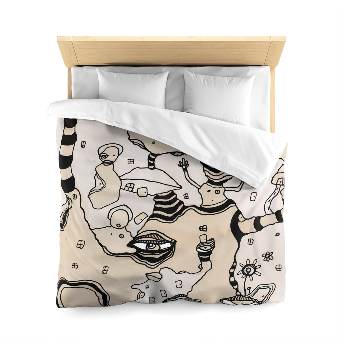 Duvet Cover Eclectic Coffee Stained Gothic Art &quot;Stained01&quot;