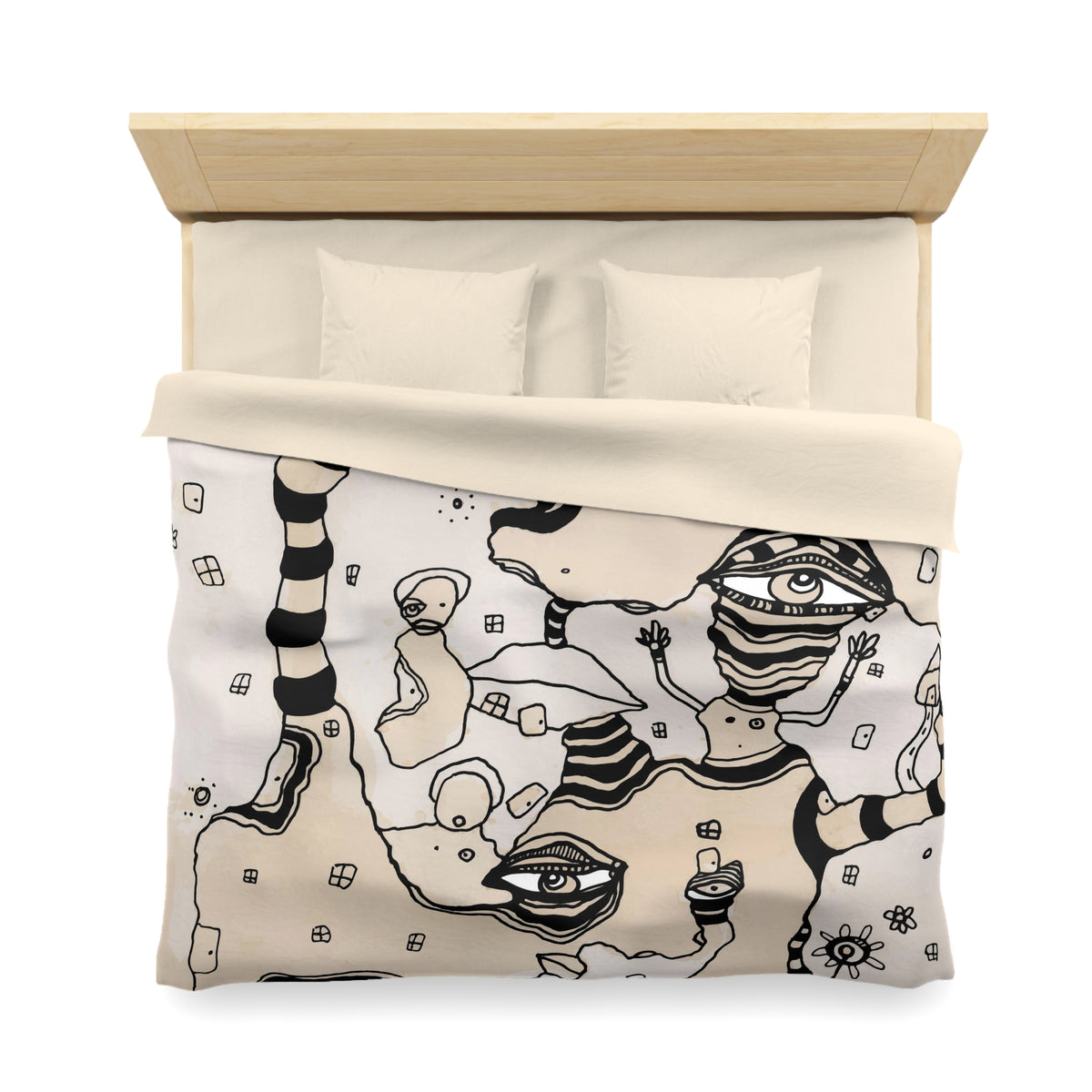 Duvet Cover Eclectic Coffee Stained Gothic Art &quot;Stained01&quot;