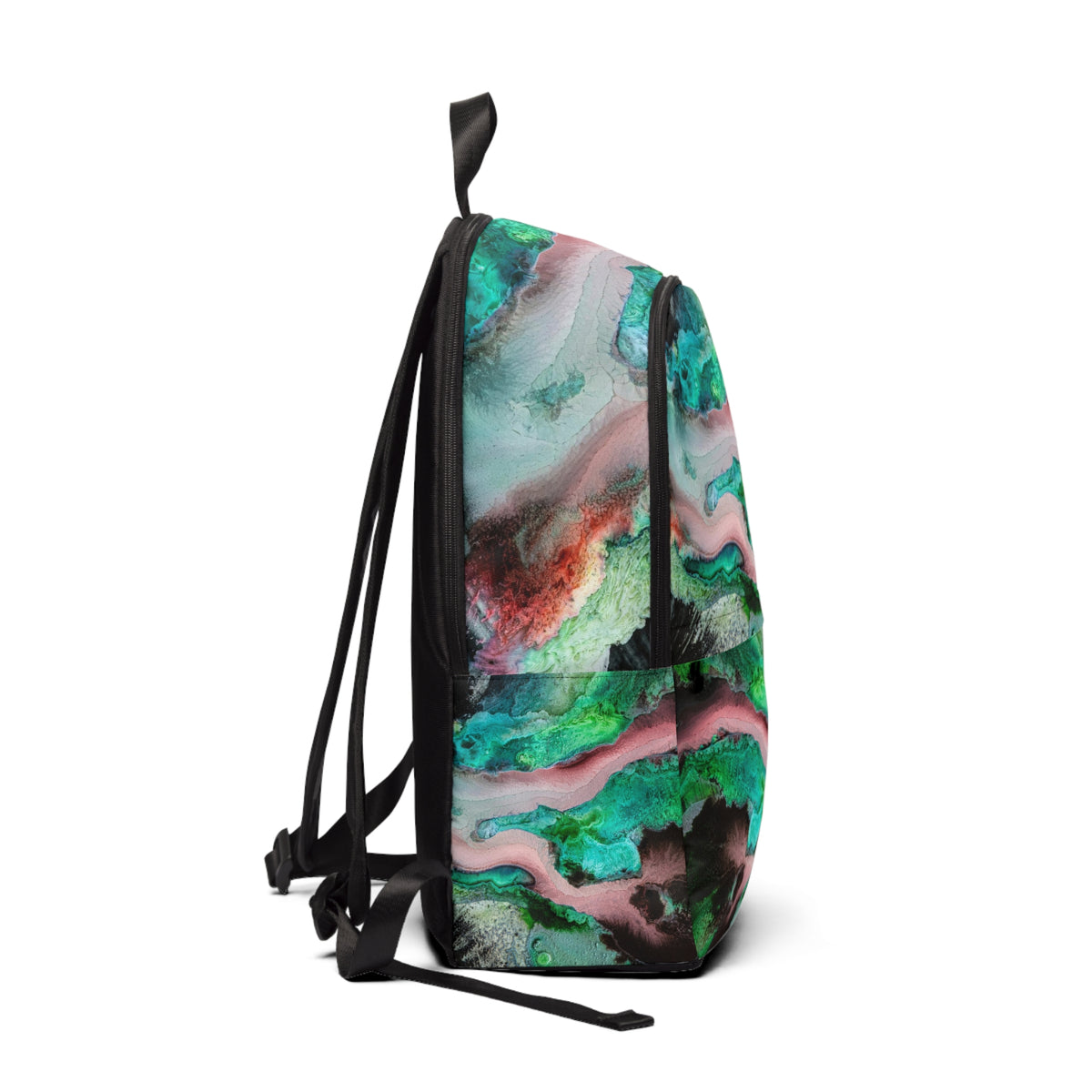 Abstract Organic Art Backpack &quot;Organic in Blue&quot;