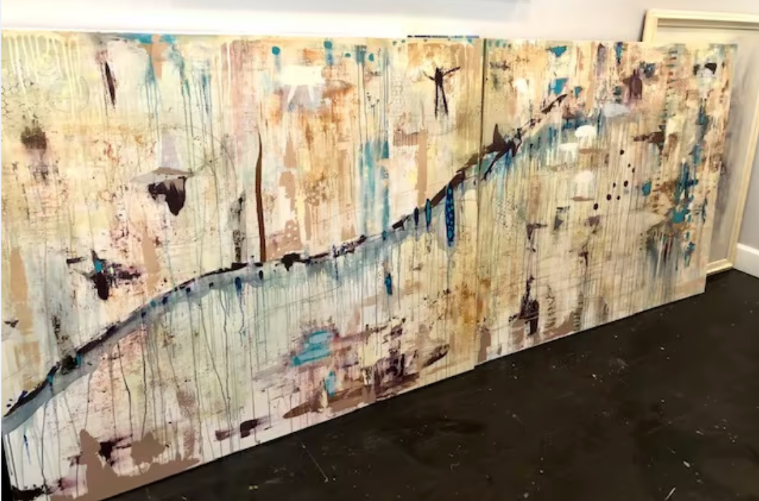 10ft Abstract Painting "Uphill from here"