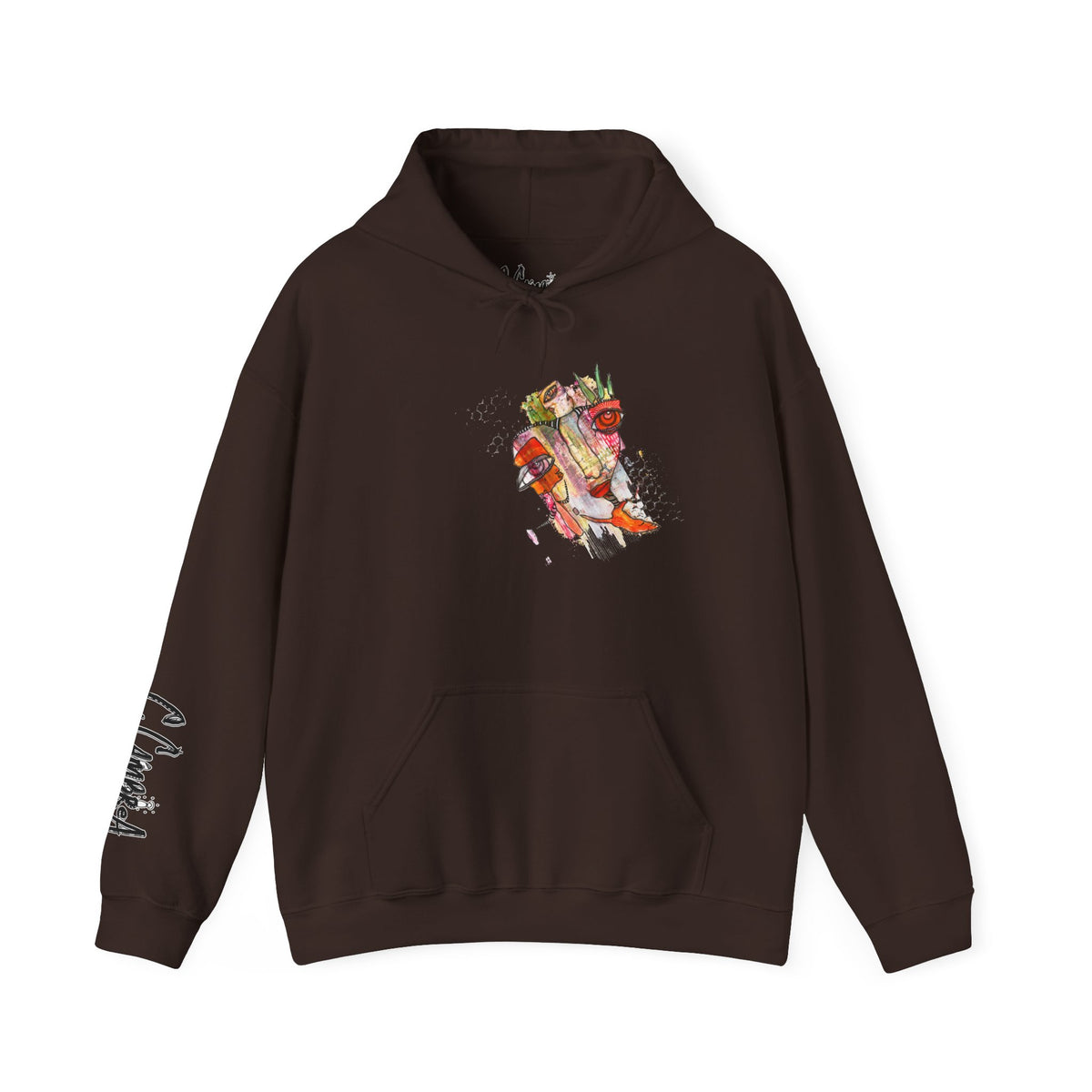 Angel artwork hoodie by C.Cambrea, flat lay