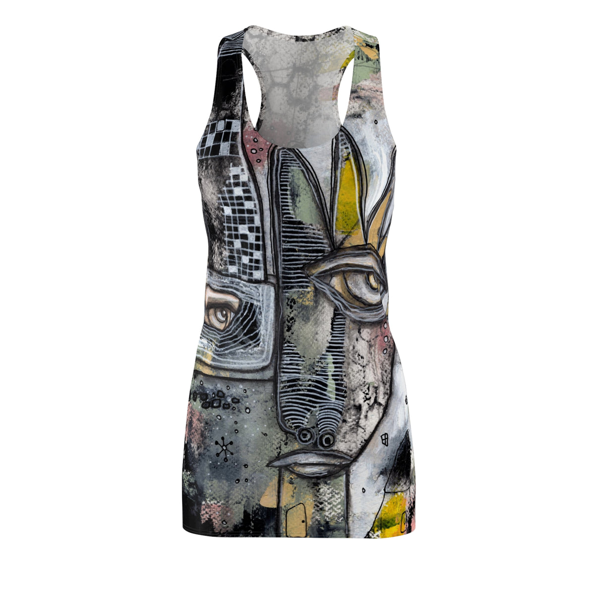 &quot;Written in the Stars&quot; Dark Goth Maximalist Fashion Racerback Dress