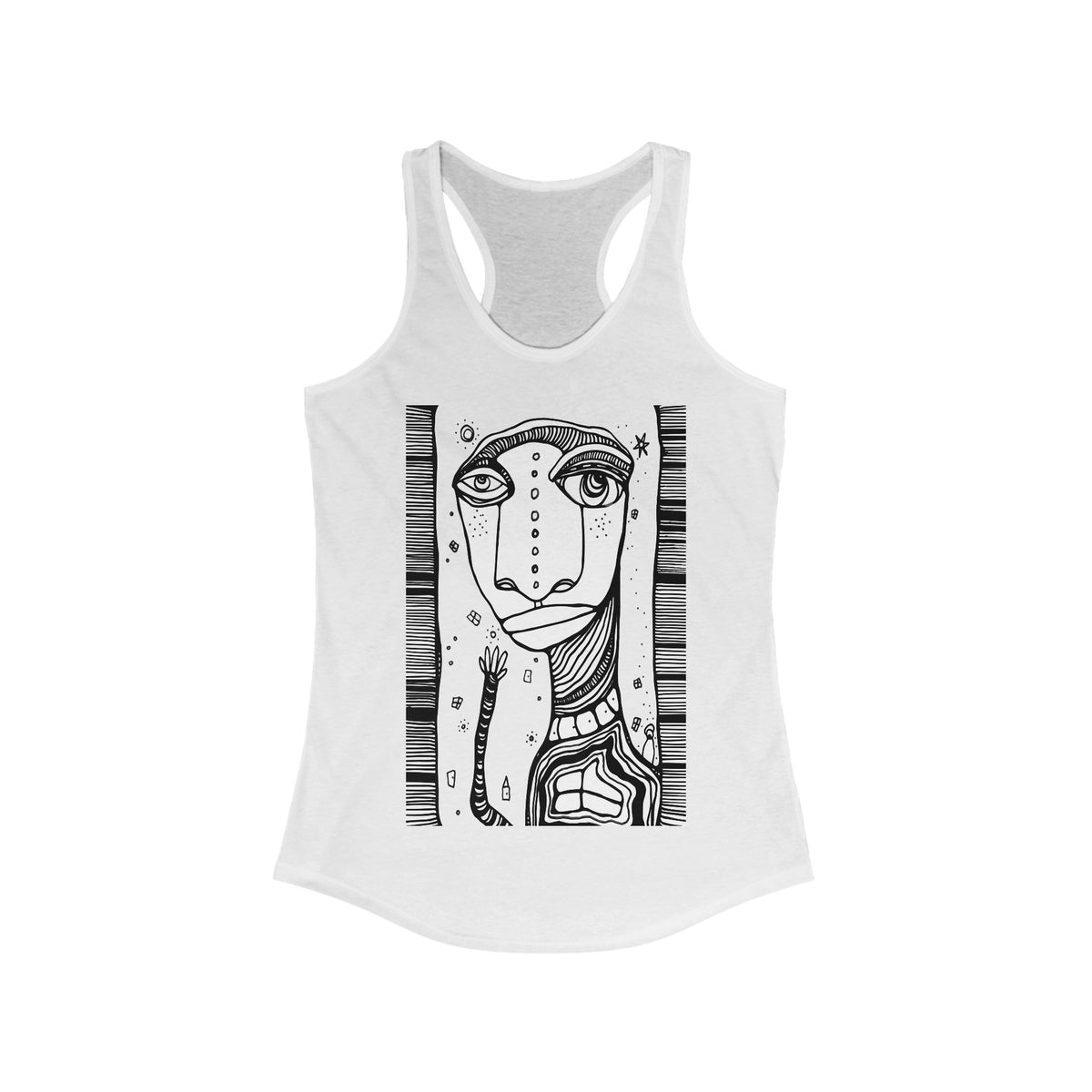 &quot;Hey Friends&quot; Women&#39;s Racerback Tank Original Coffee Stained Art by CCambrea