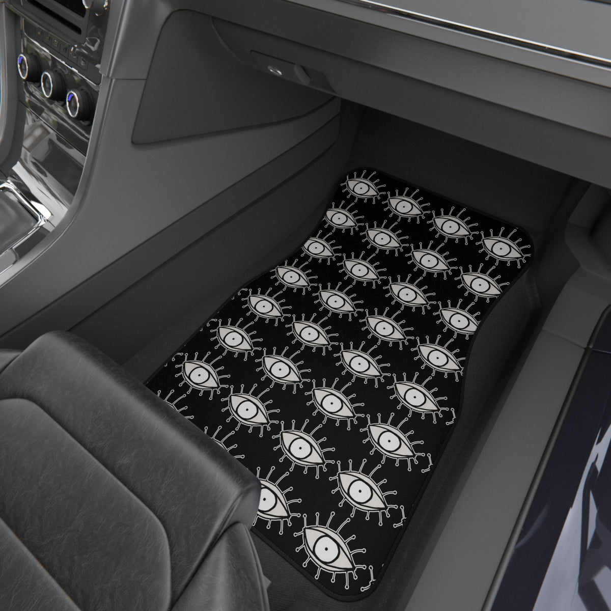 &quot;Lashes&quot; Set of 4 Car Floor Mats Gothic Theme