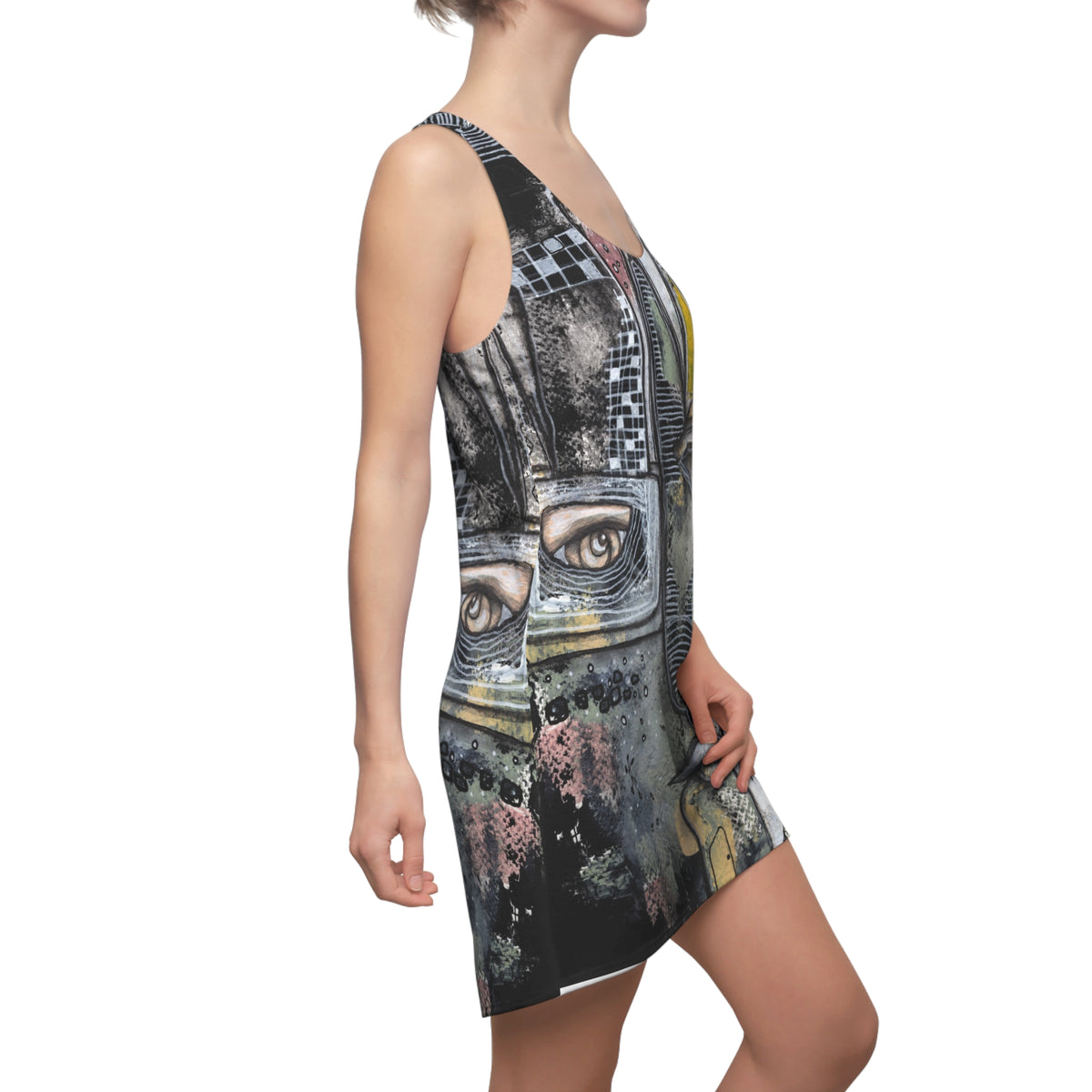 &quot;Written in the Stars&quot; Dark Goth Maximalist Fashion Racerback Dress
