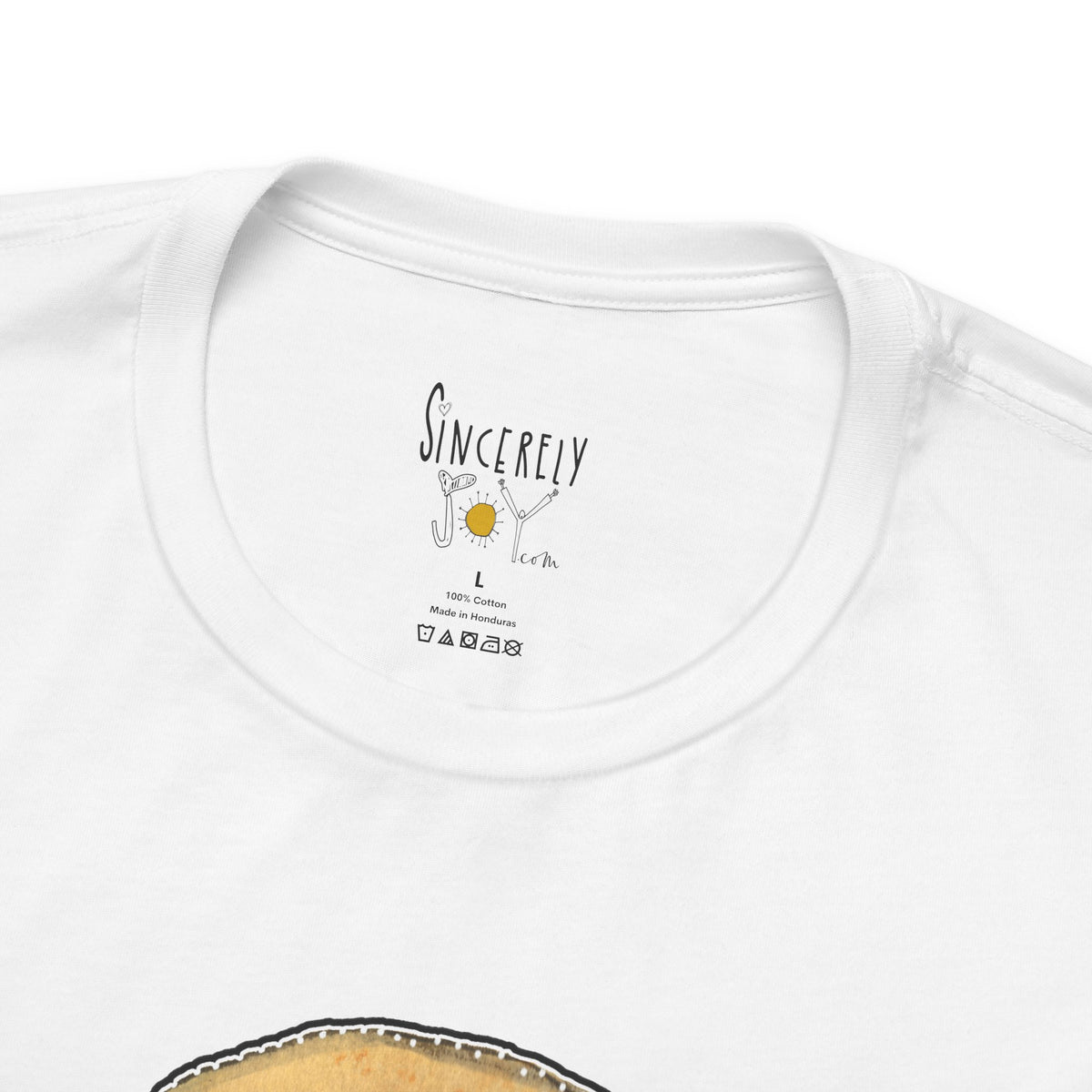 Sensitive Creature. Handle with Care t-shirt by C.Cambrea, folded product display