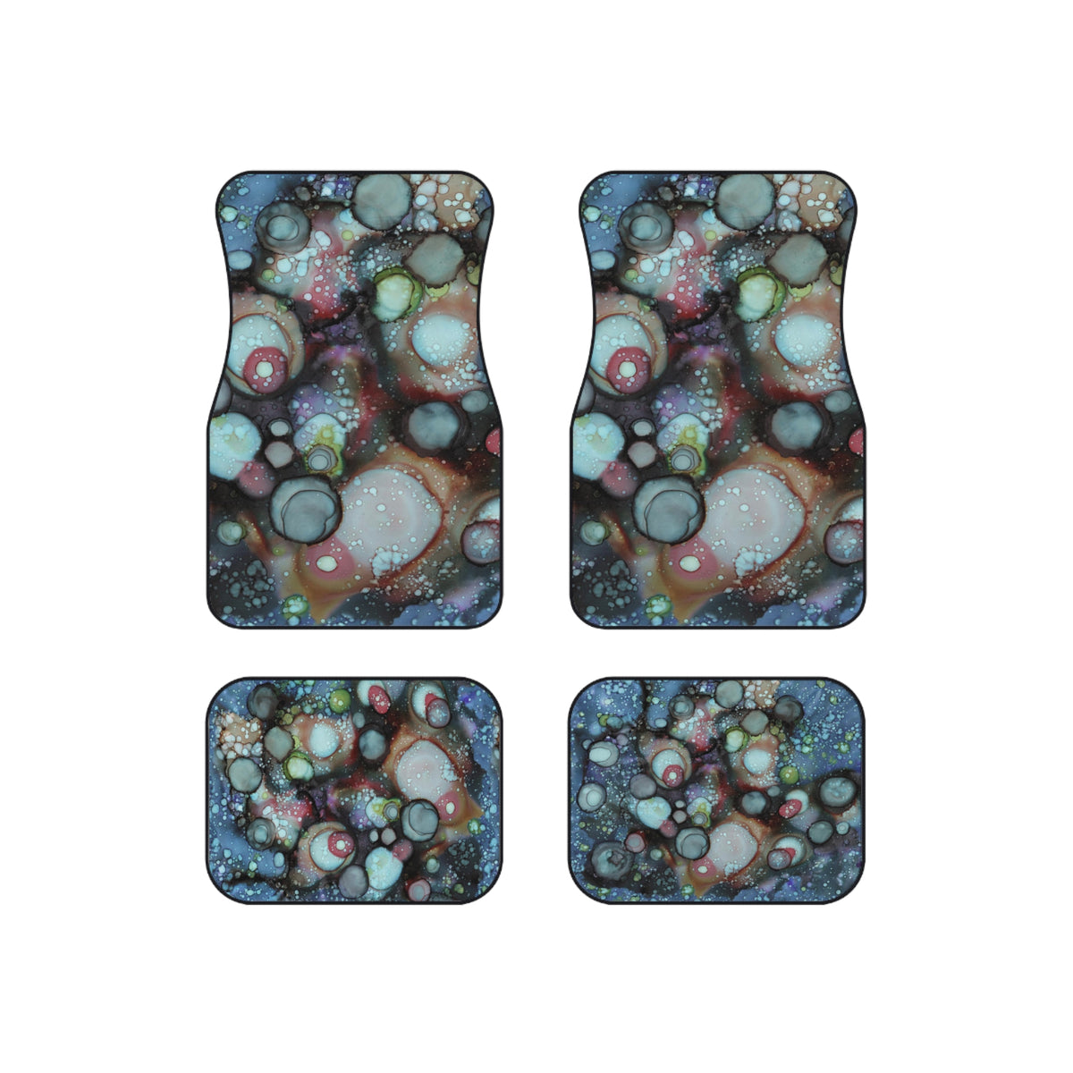 &quot;Galaxy A&quot; Car Mats Set of 4 Abstract Watercolor SUV Car Mat