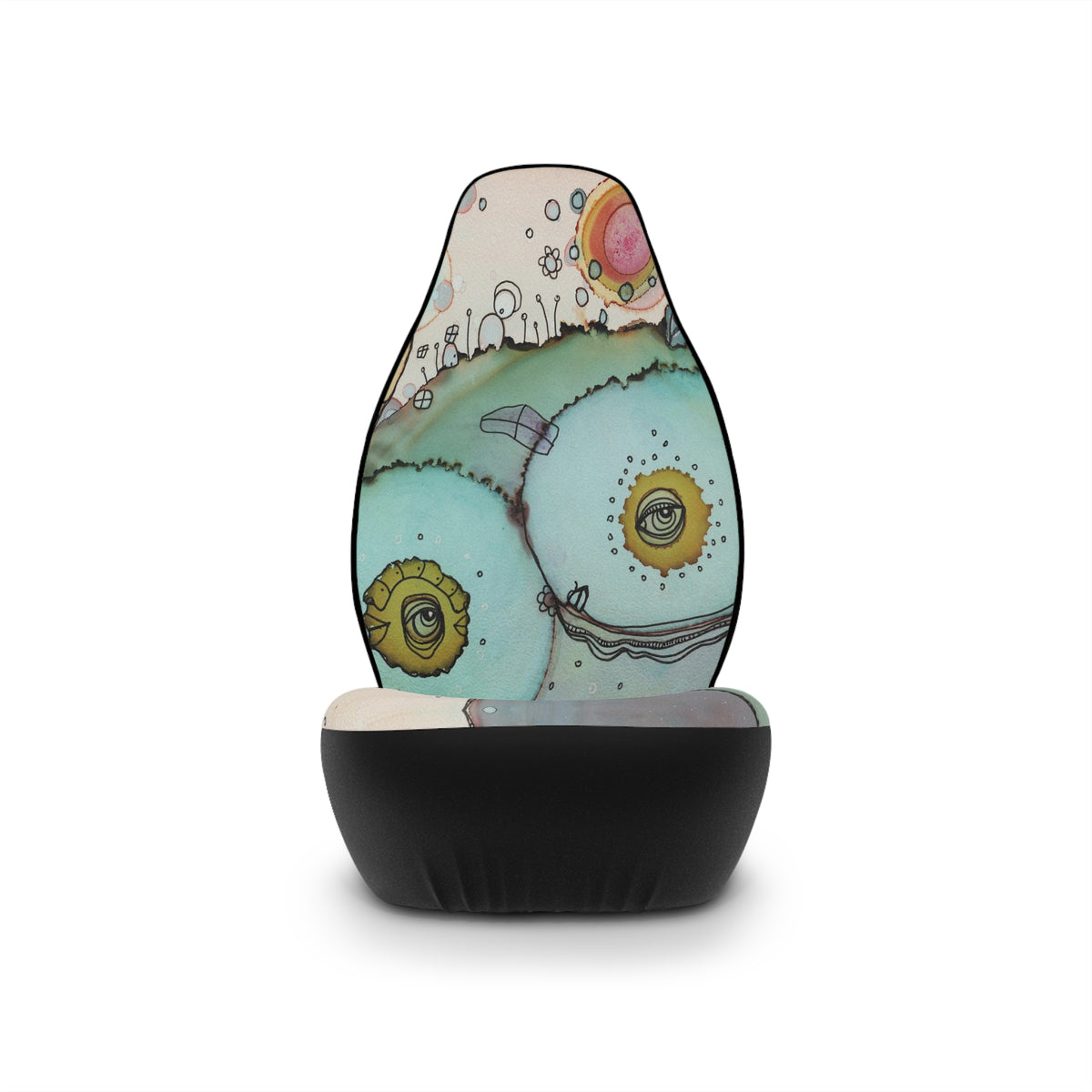 &quot;I See You&quot; Colorful Watercolor Boho Hippie Car Seat Covers