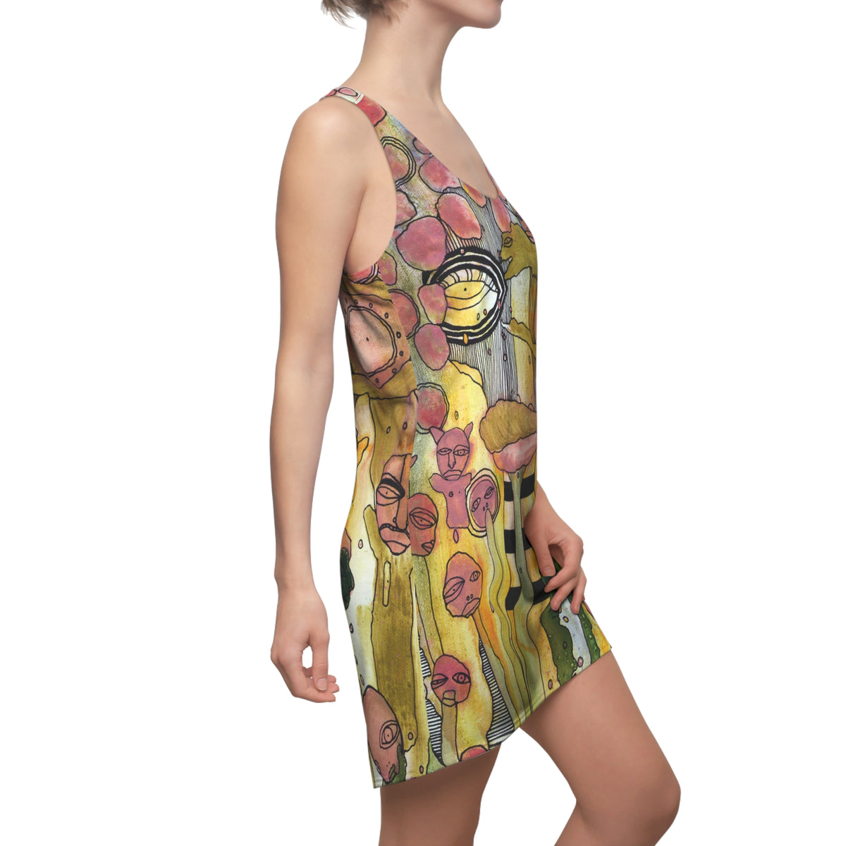 &quot;Bugged Out&quot; Racerback Dress Trippy Maximalist Fashion