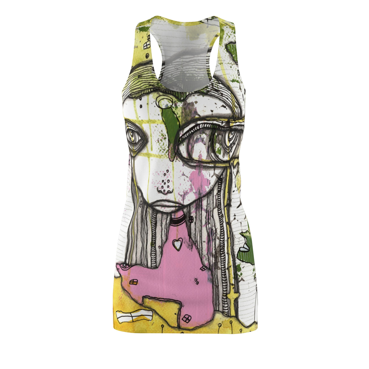 &quot;Talk to me&quot; Racerback Mini Tank Dress Goth Girl