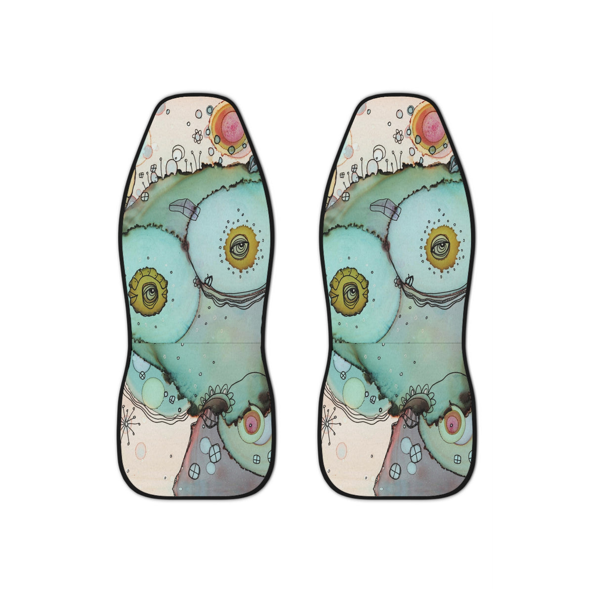 &quot;I See You&quot; Colorful Watercolor Boho Hippie Car Seat Covers