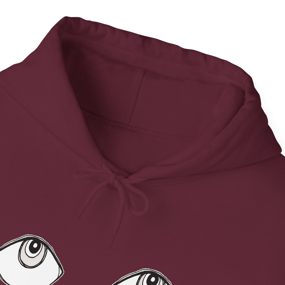 Eyes Illustration hooded sweatshirt by C.Cambrea, size and fit reference chart