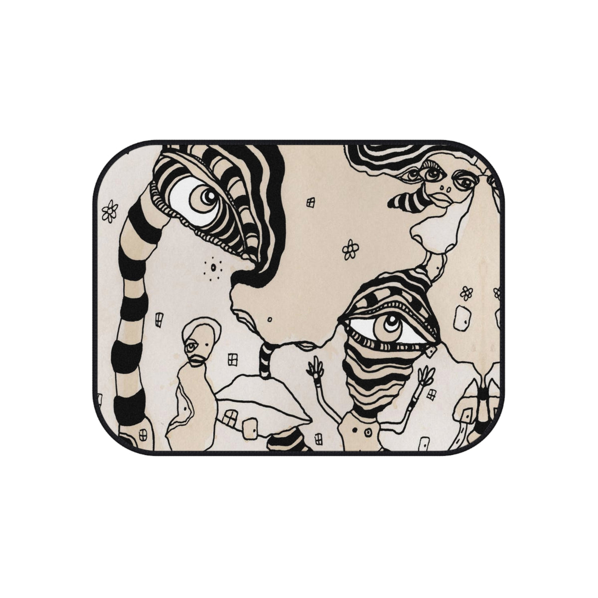 &quot;Stained 01&quot; Car Floor Mats Set of 4 Coffee Stained Art Designer Car Mats