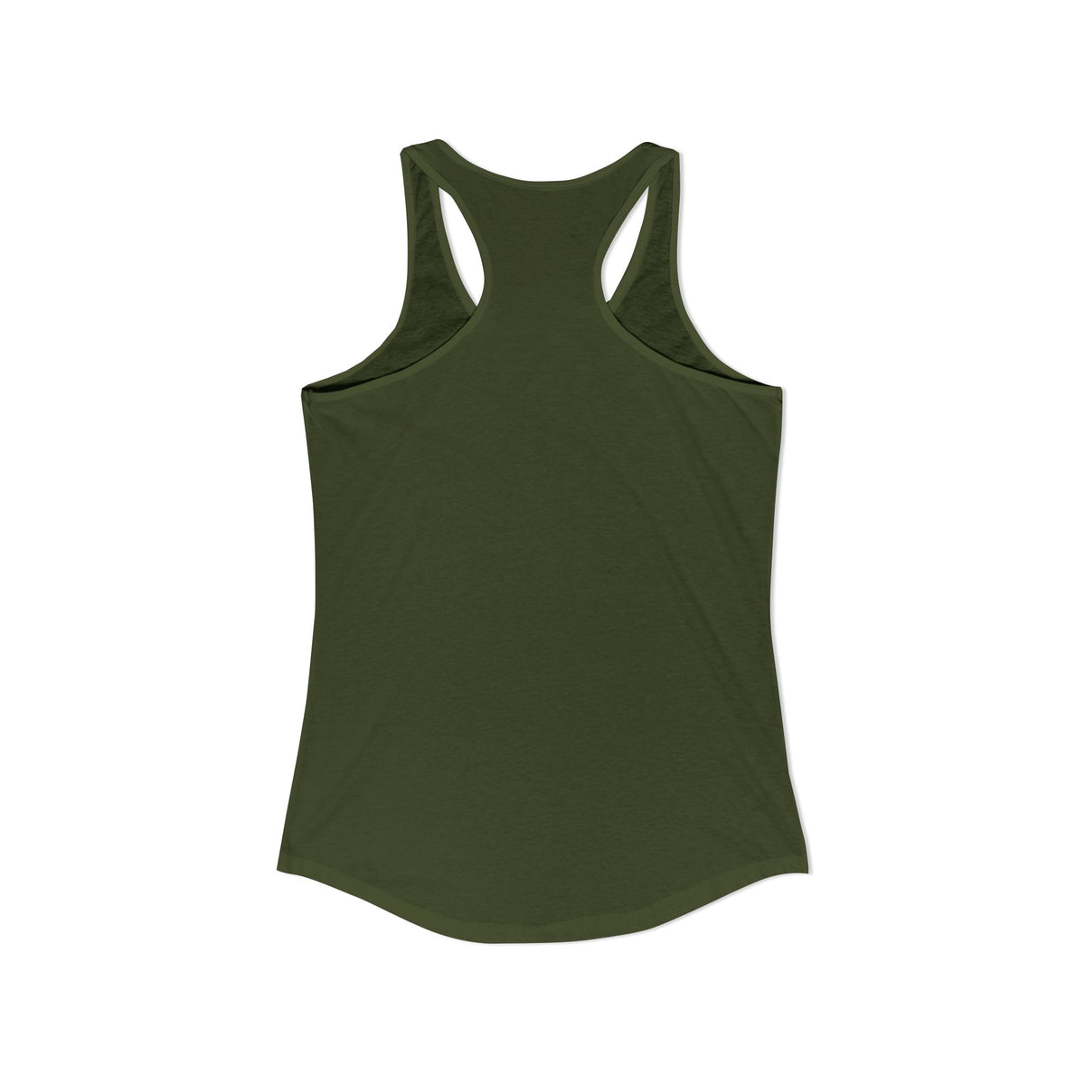 Professional Overfeeler racerback tank top by C.Cambrea, back view on model