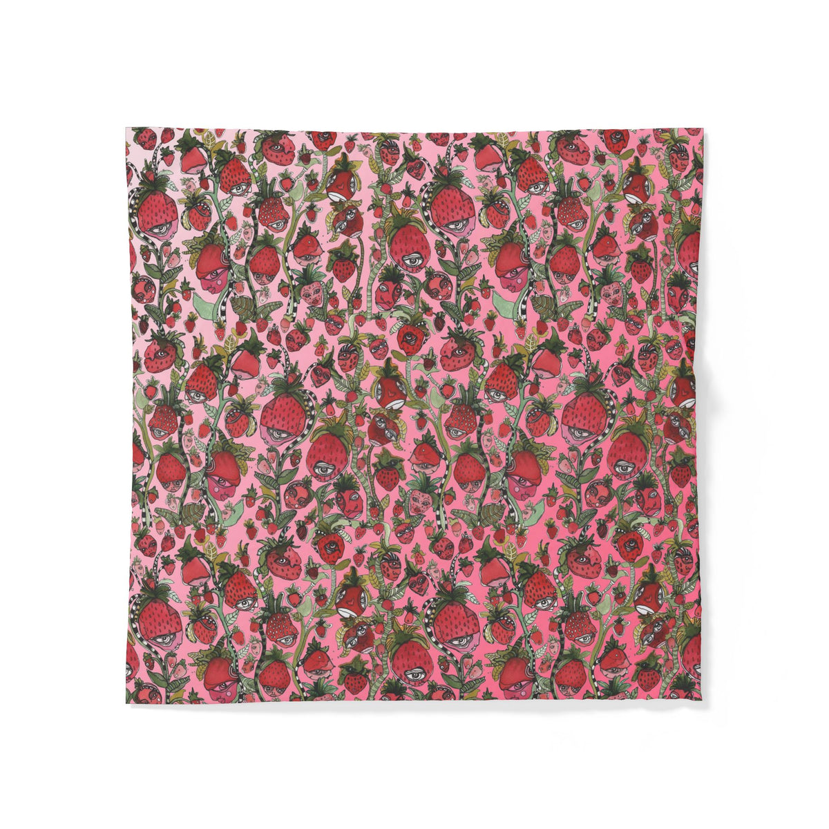 Duvet Cover 'Strawberry Shortcake Faces' — backing color detail
