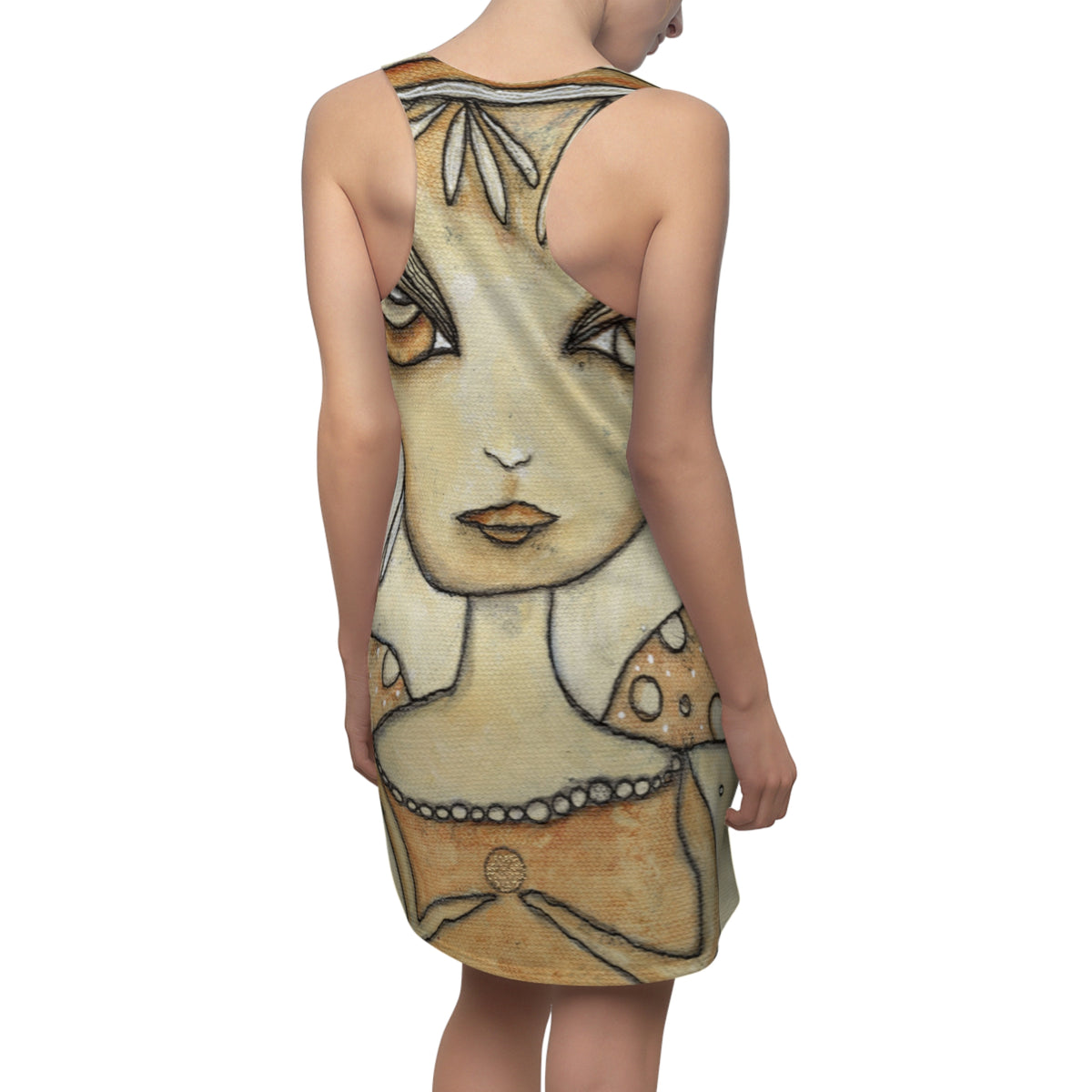 Fairy Dress Racerback Mini Tank Sexy Above the Knee Unique Original Art Womens Clothing Artsy Designer Fashion