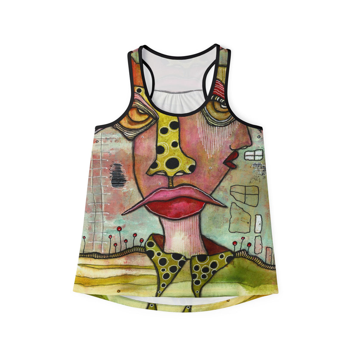 &quot;Contemplating&quot; Women&#39;s Tank Top Original Painting by C.Cambrea