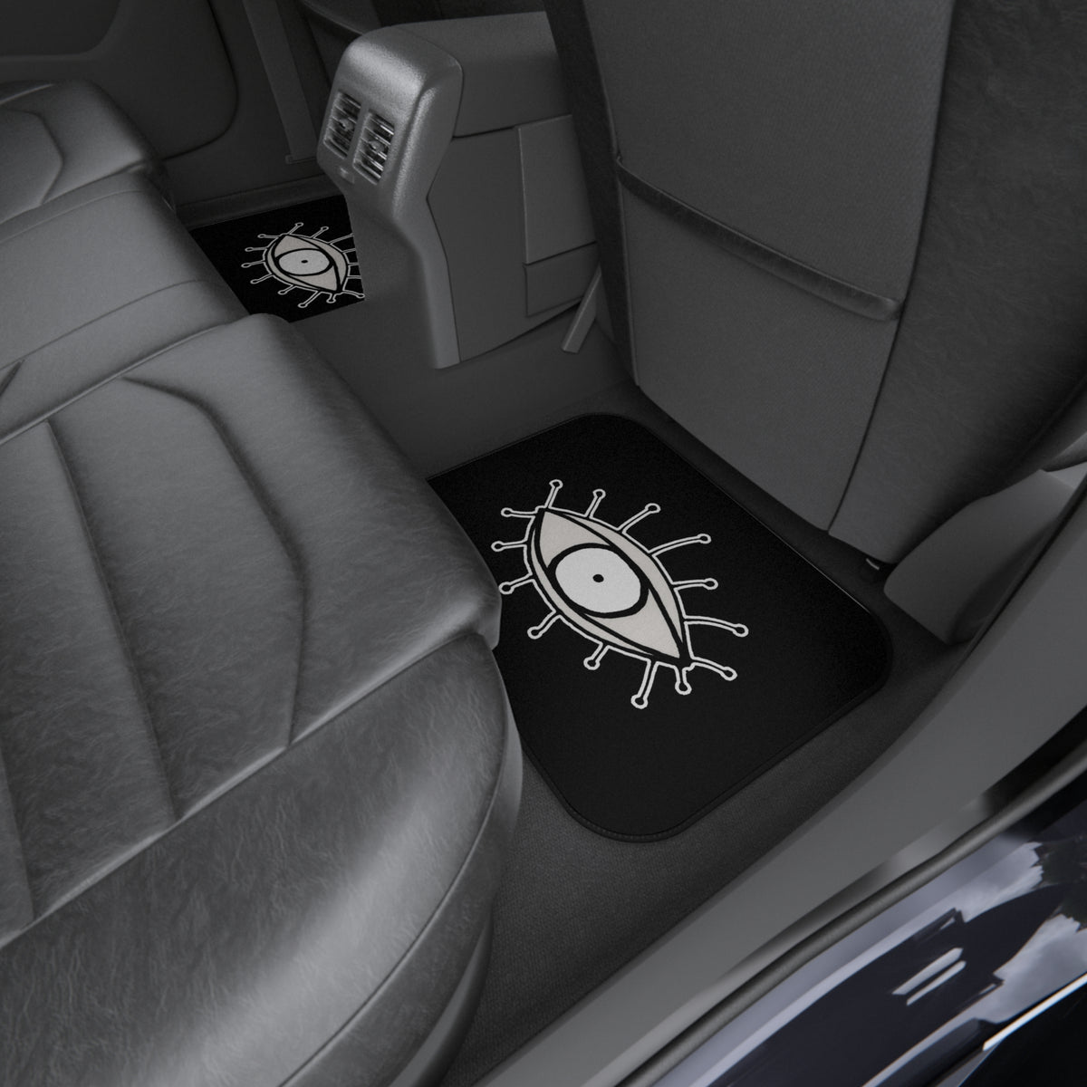 &quot;Lashes&quot; Set of 4 Car Floor Mats Gothic Theme
