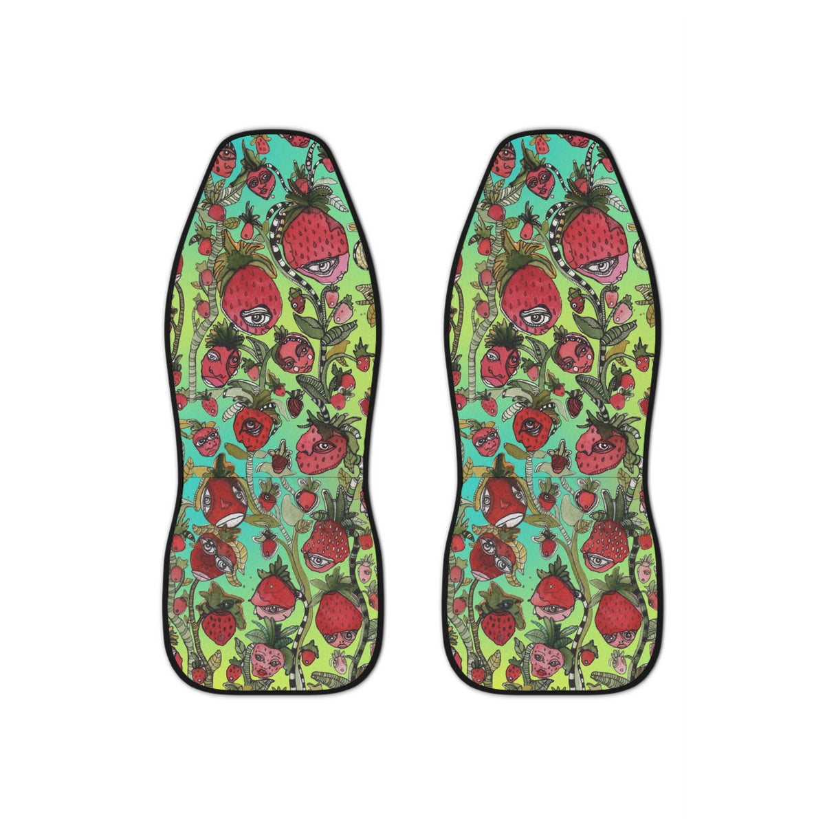 Strawberry Fruit Car Seat Covers Colorful Hippie Vibes