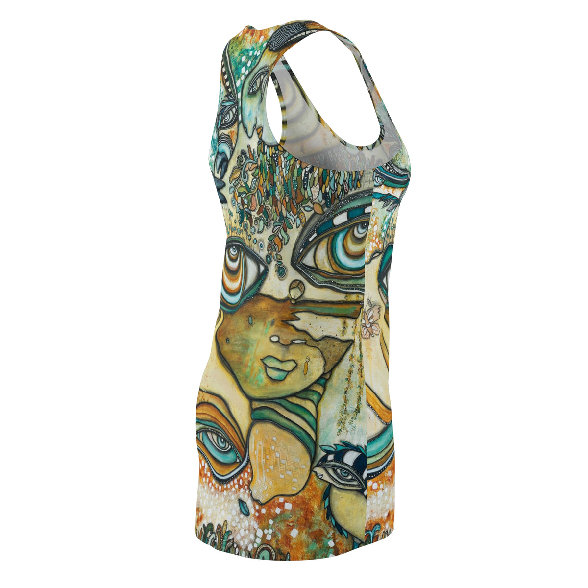 &quot;Love Bird Garden&quot; Mini Boho Racerback Dress Unique Bohemian Fashion
