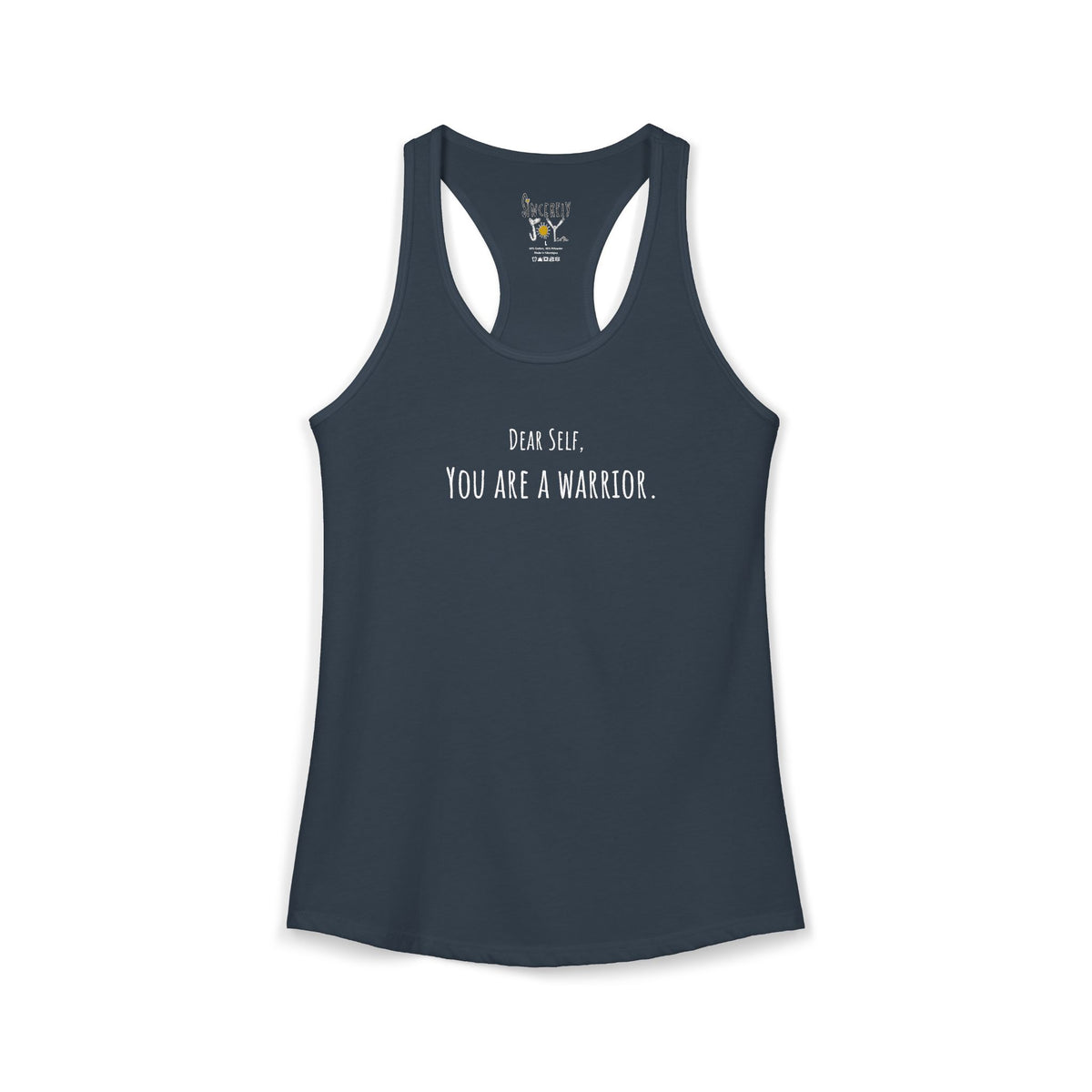 Dear Self You Are A Warrior racerback tank by C.Cambrea, side view