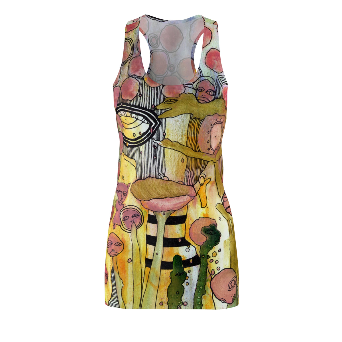 &quot;Bugged Out&quot; Racerback Dress Trippy Maximalist Fashion