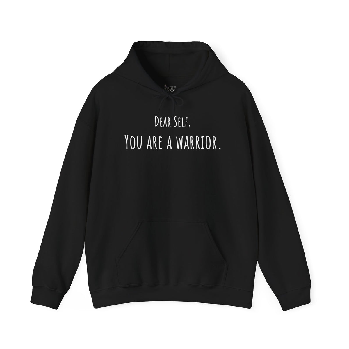 Dear Self, You Are a Warrior hoodie by C.Cambrea, folded product display