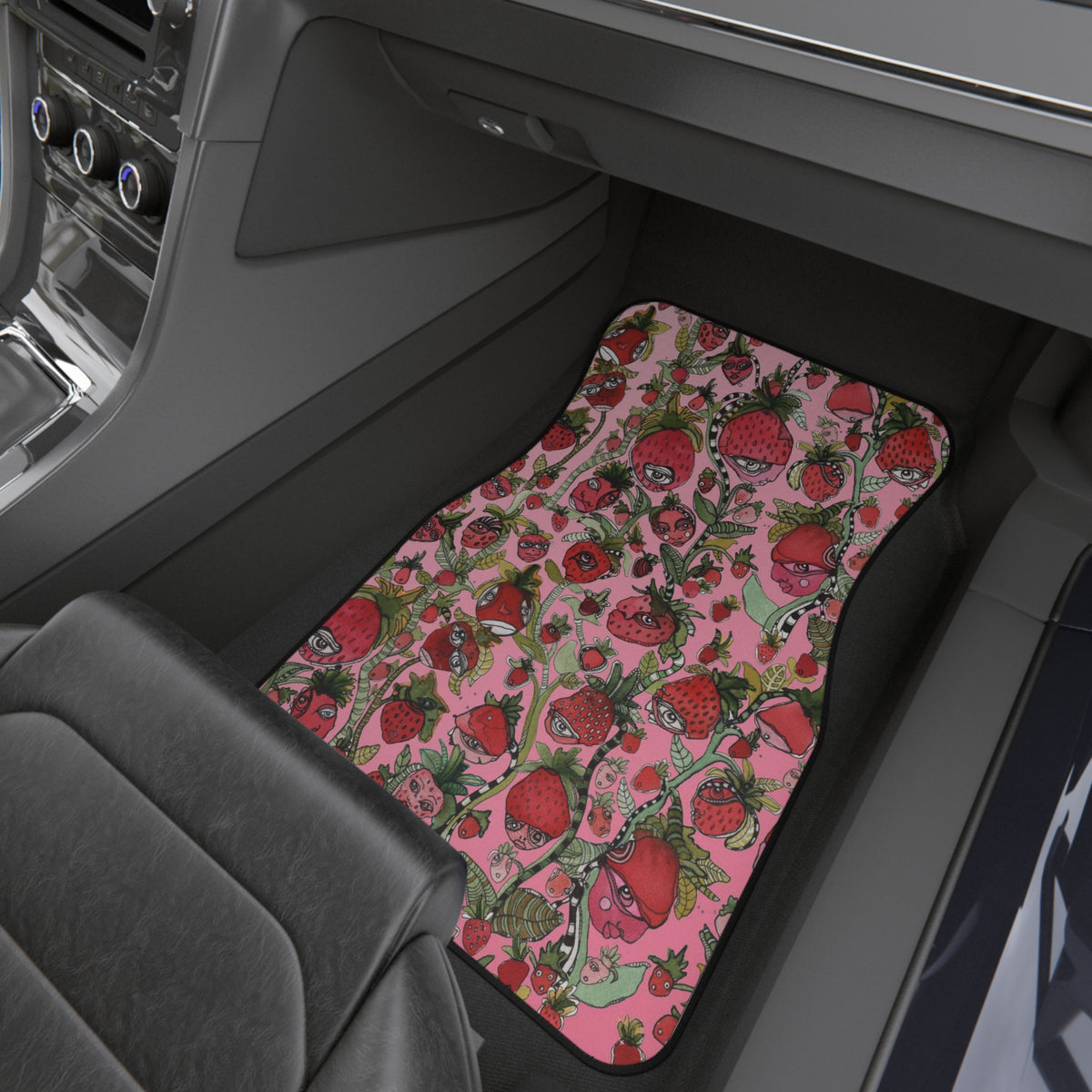 &quot;Strawberry Friends&quot; Car Mats Set of 4 Fruit Theme