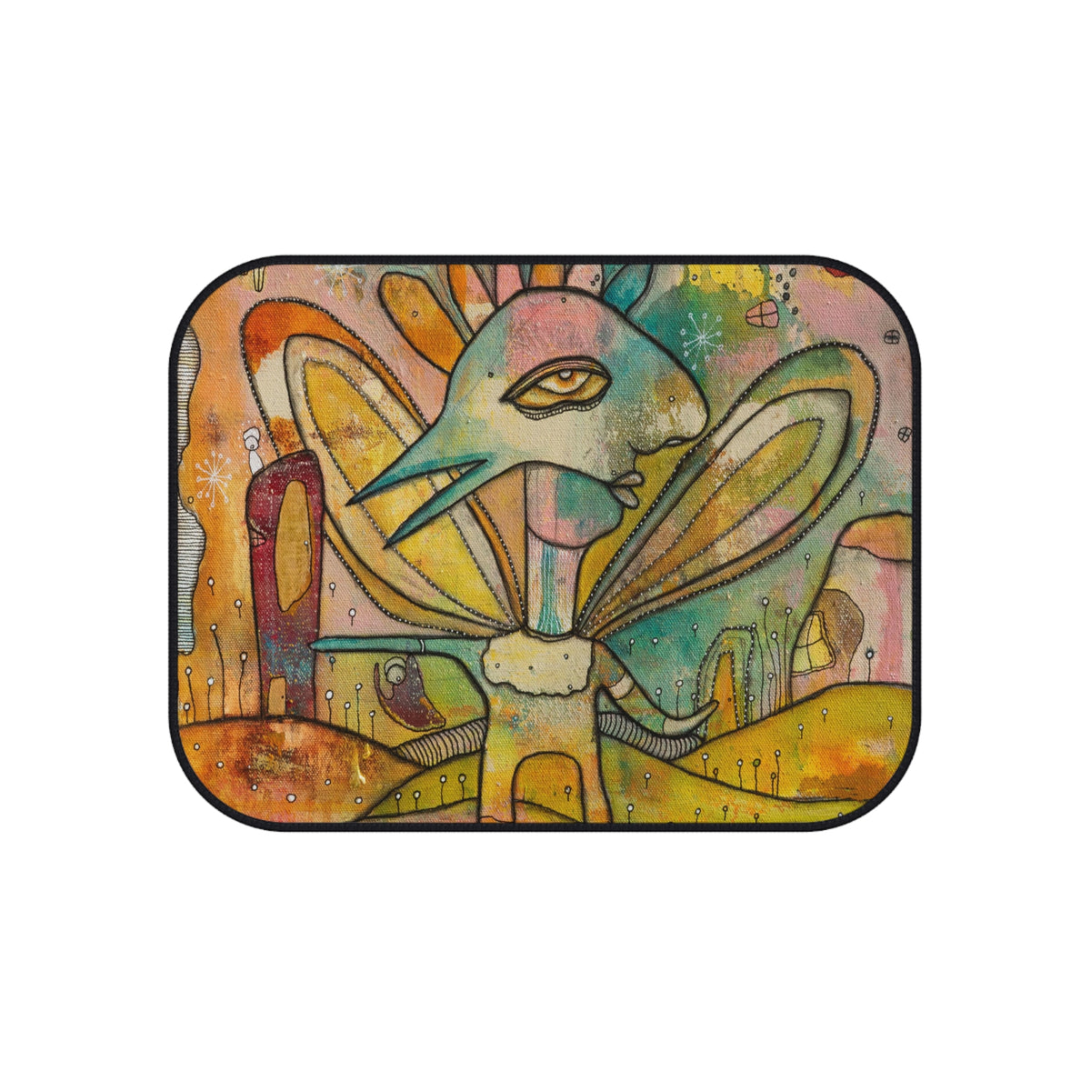 Birdman&#39;s Option Original Artwork Set of 4 Car Mats