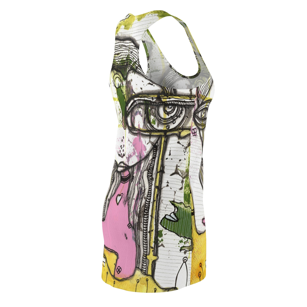 &quot;Talk to me&quot; Racerback Mini Tank Dress Goth Girl