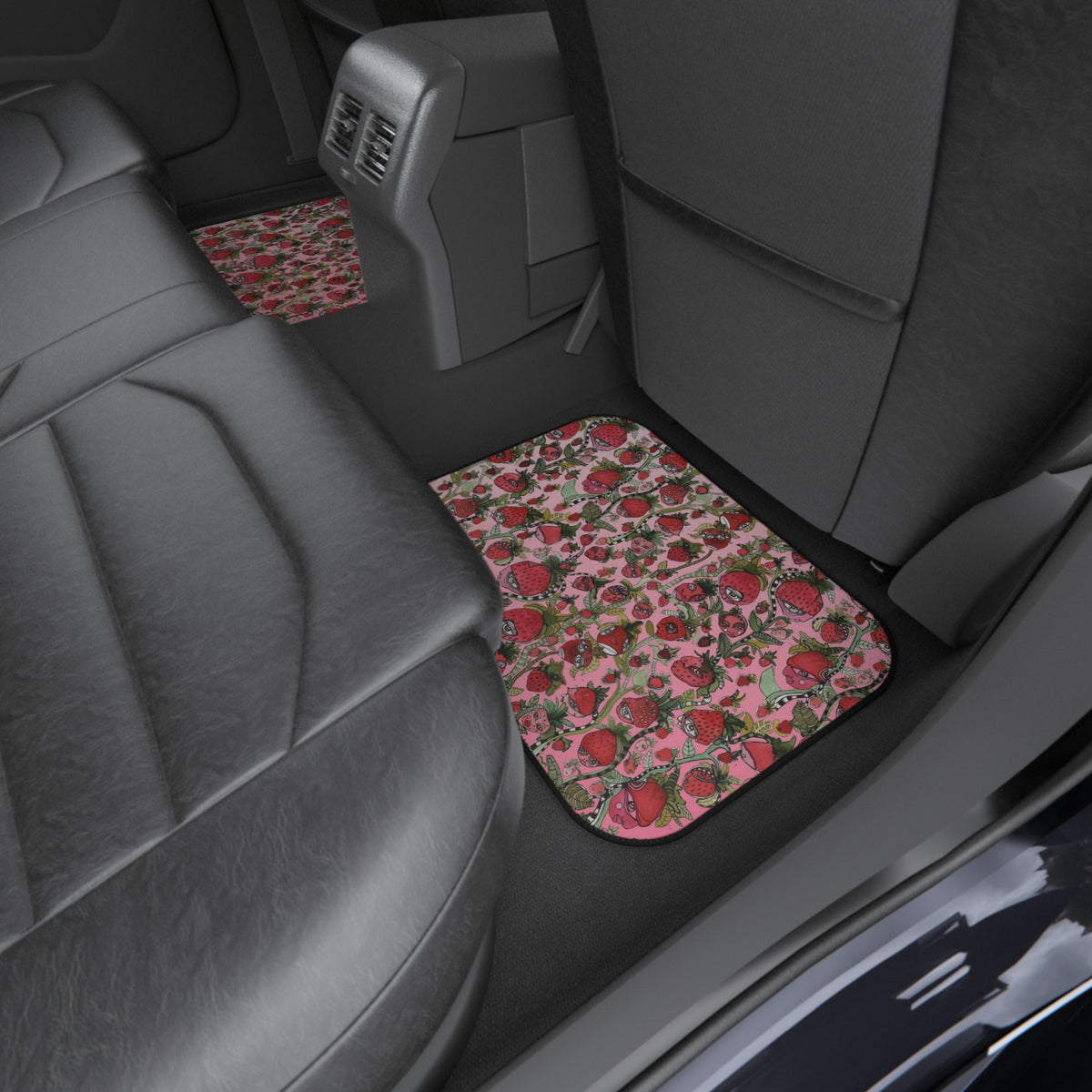 &quot;Strawberry Friends&quot; Car Mats Set of 4 Fruit Theme