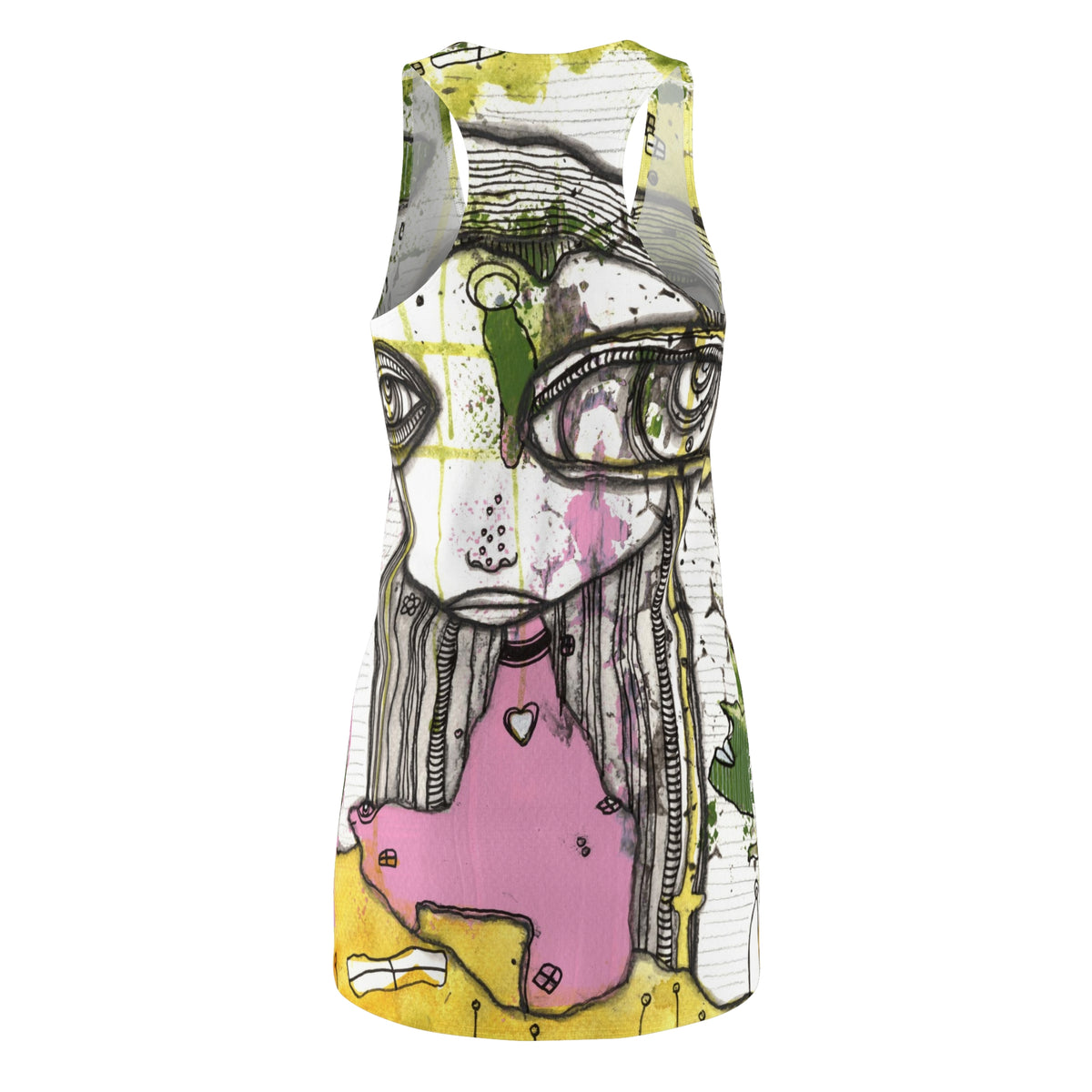 &quot;Talk to me&quot; Racerback Mini Tank Dress Goth Girl